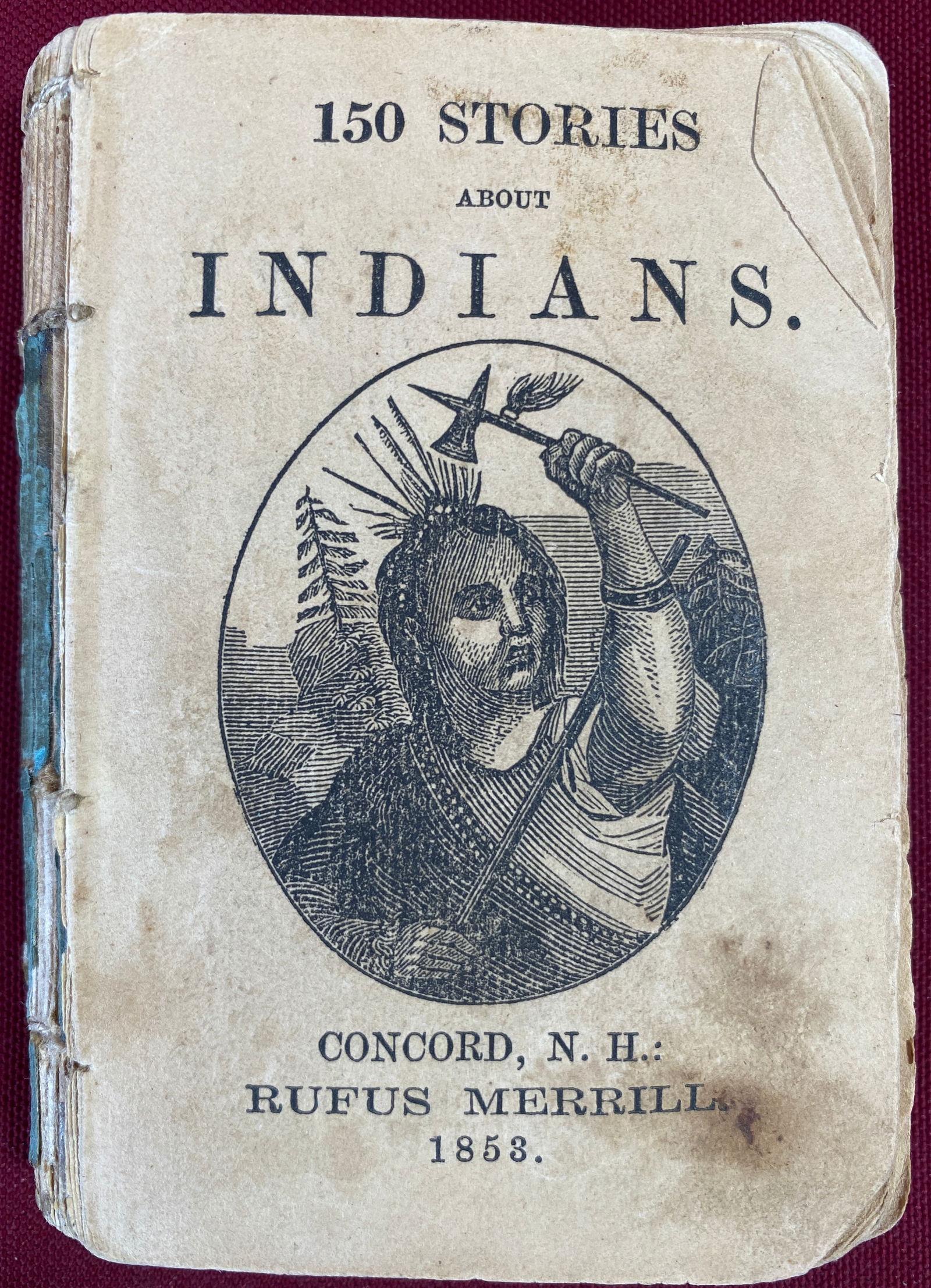 1853 '150 Stories About Indians' by Rufus Merrill Miniature Book - Concord, NH - Loose Pages (1 of 12)