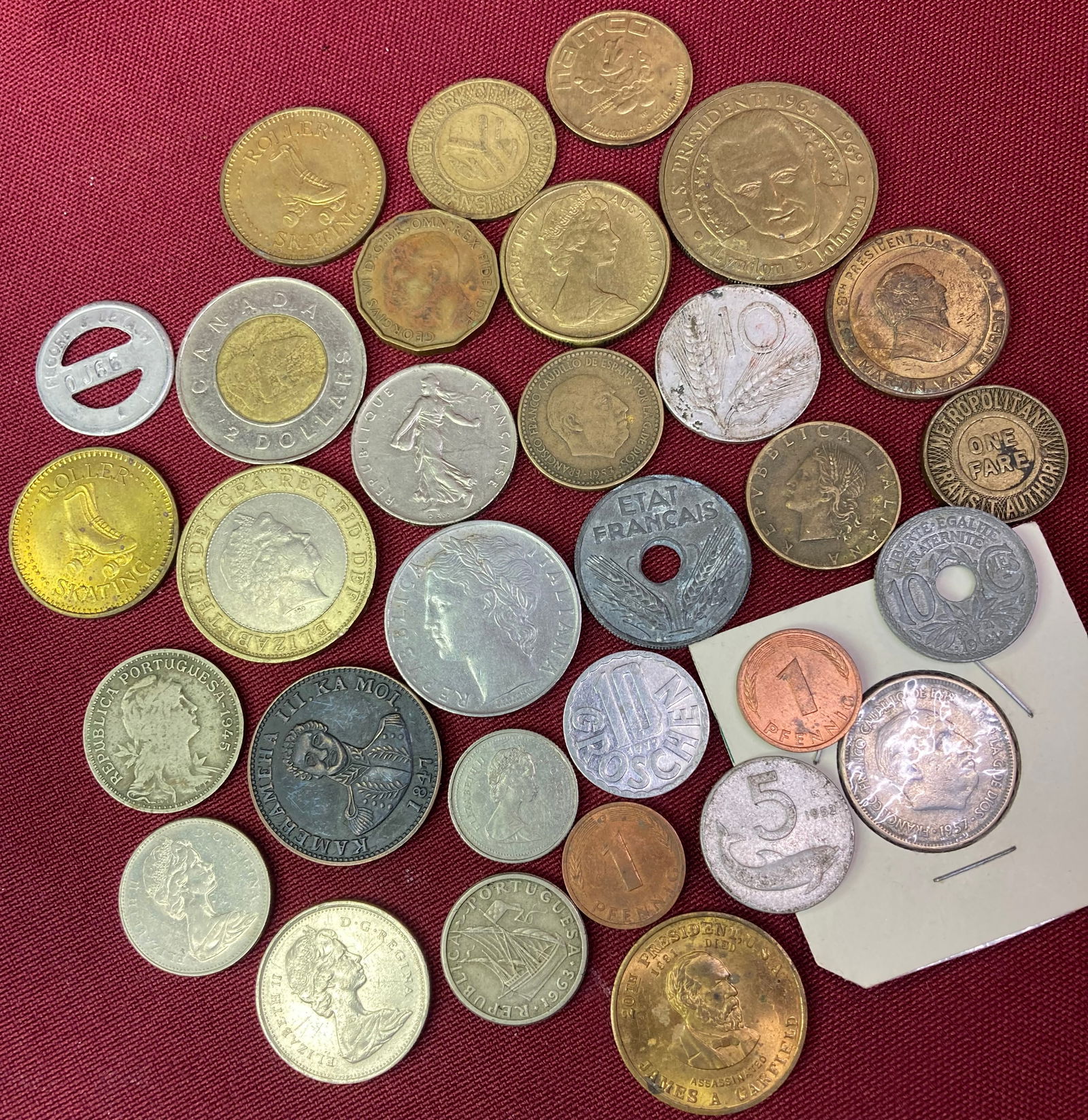 Assortment of Foreign Coins & Tokens (1 of 4)