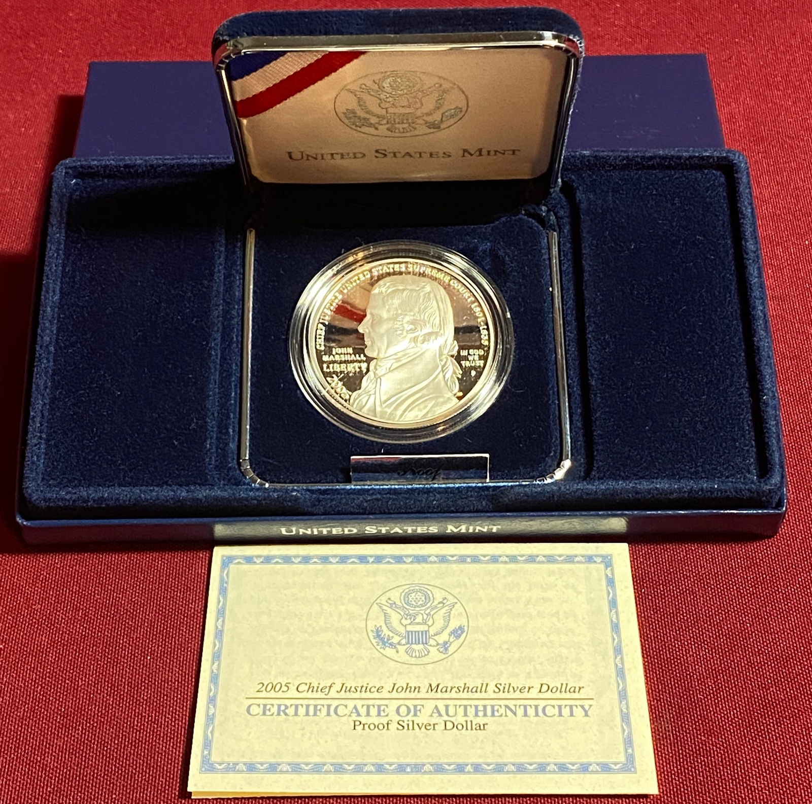 2005-P Chief Justice John Marshall Commemorative Proof Silver Dollar (1 of 4)