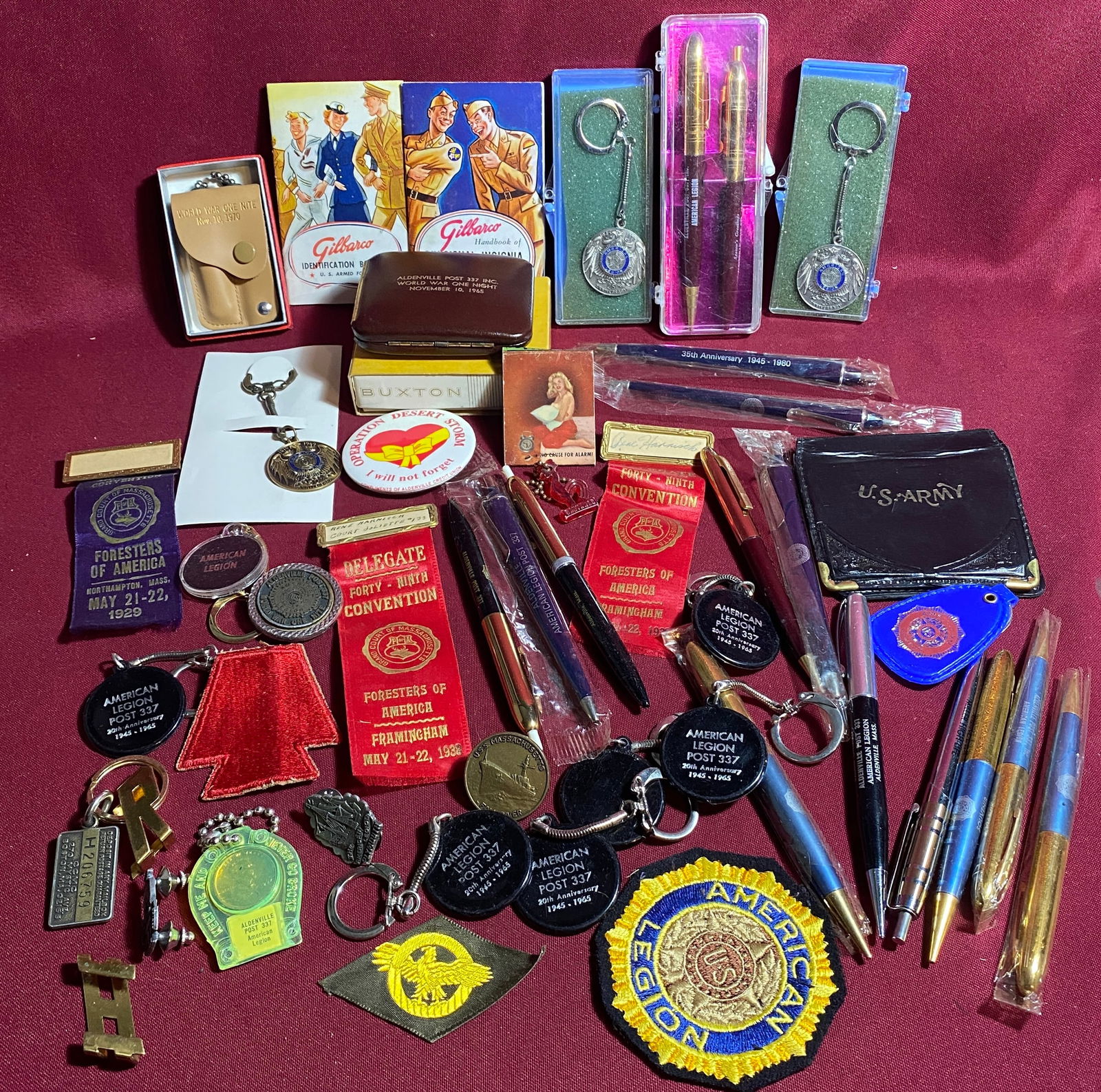 Military & American Legion Various Collectible, Etc. Items - Patches, Pens, Ribbons, Keychains, Etc.: Military & American Legion Various Collectible, Etc. Items - Patches, Pens, Ribbons, Keychains, Etc.