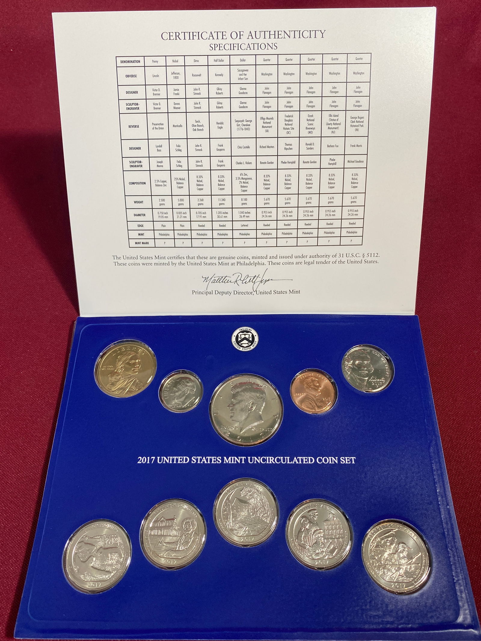 Two Uncirculated U.S. 2017 Mint Sets - D & P Mints - 2