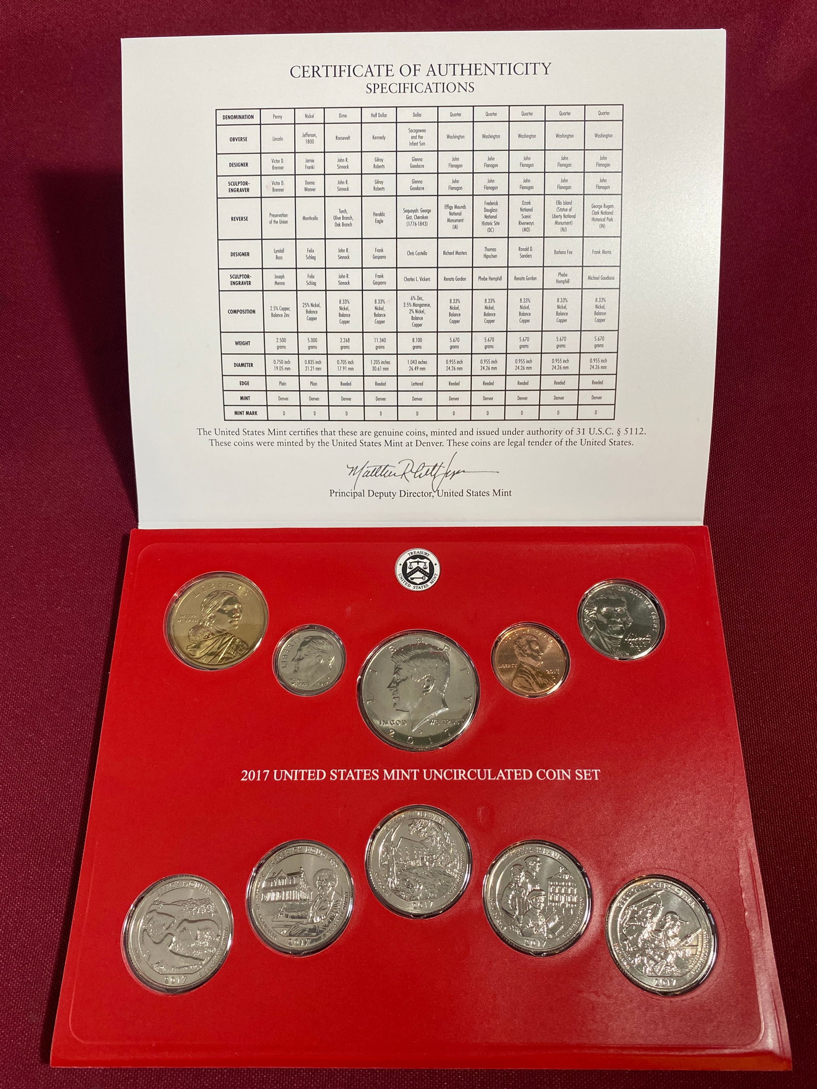 Two Uncirculated U.S. 2017 Mint Sets - D & P Mints - 3