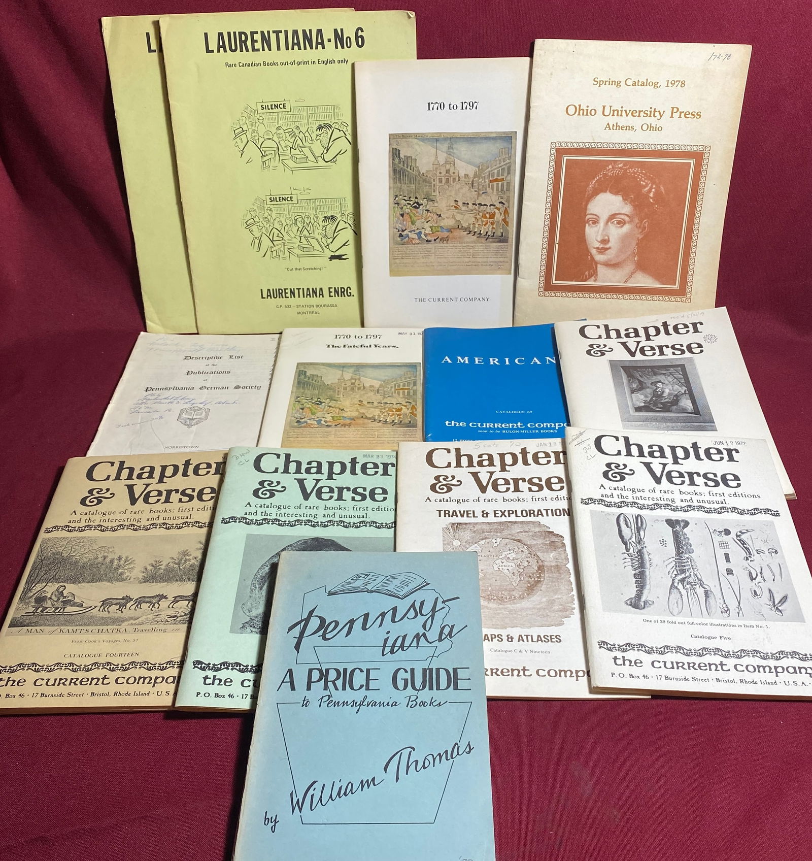 Thirteen Old Catalogs and Price List of Books (1 of 14)