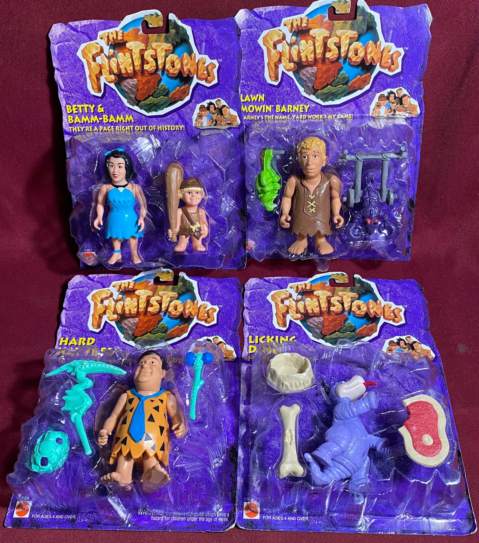Four Flintstone Movie Action Figures in Original Packages (1 of 5)