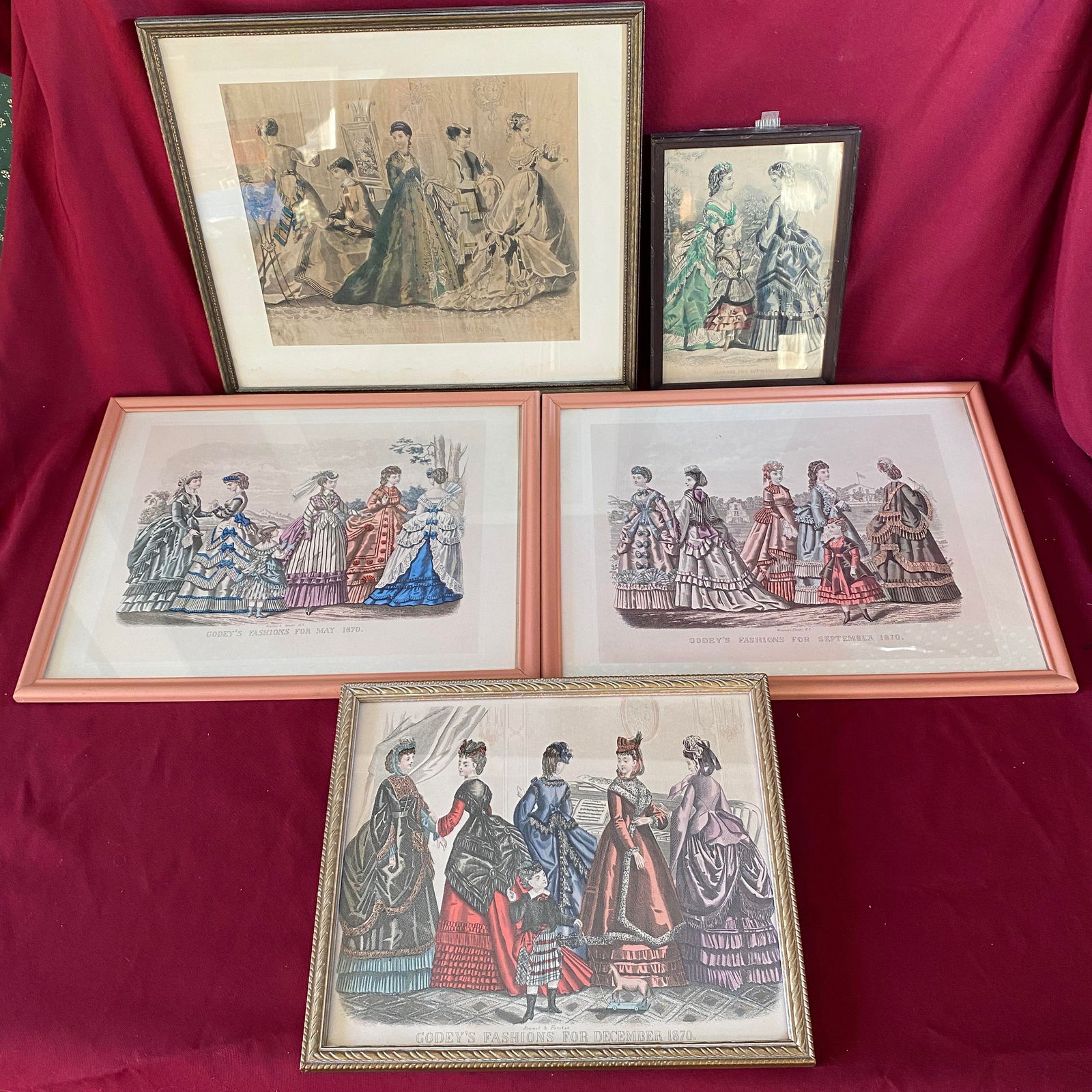 Five Framed Victorian Prints of Women (1 of 12)