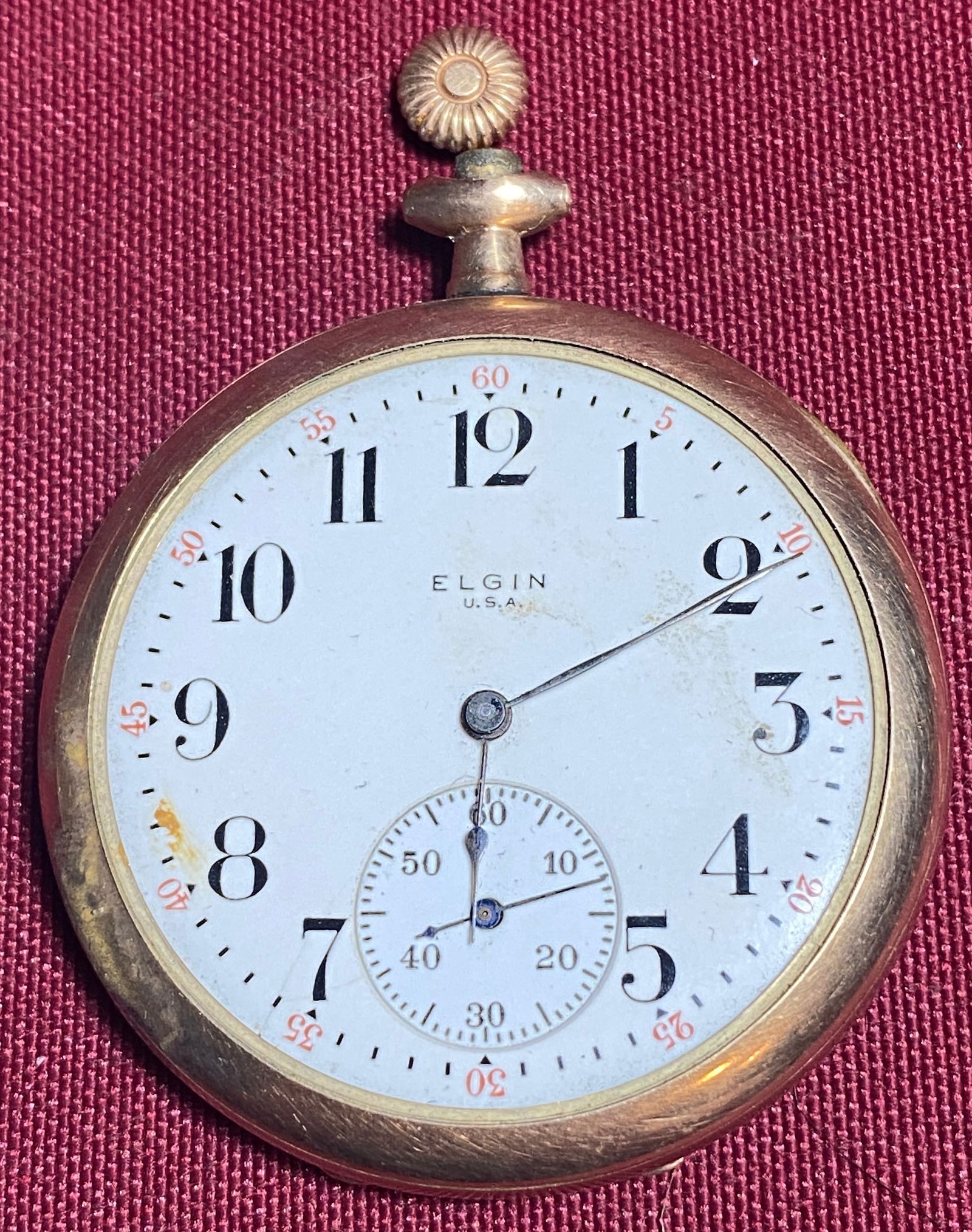 Old Elgin Pocket Watch - Dial Loose and Missing Clock Face Glass- 15 Jewels #20823225, #2661868 (1 of 10)