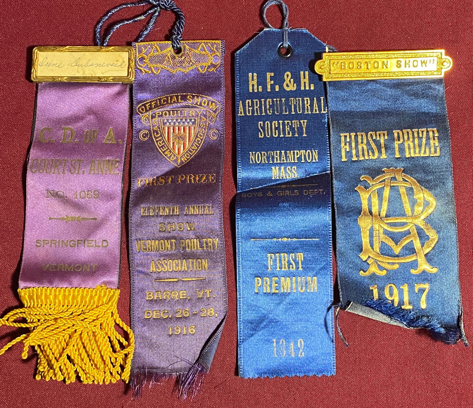 Early 1900s Fair Ribbons (1 of 3)