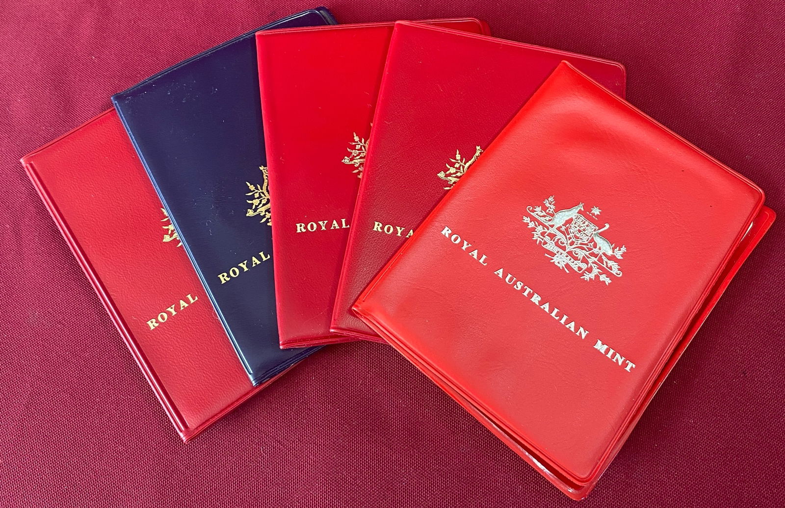 Five Royal Australian Mint Coin Sets - 1969-1972, 1974: Five Royal Australian Mint Coin Sets - 1969-1972, 1974