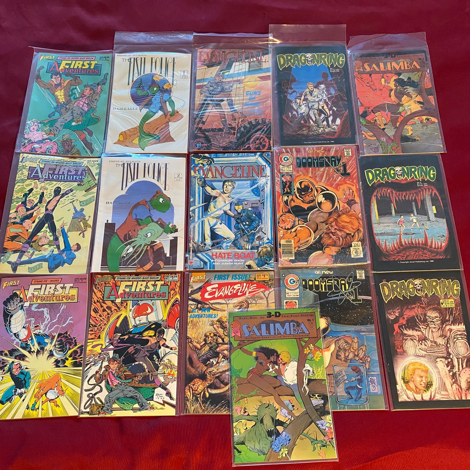 Sixteen Comic Books - First Comics, Blackthorne, Charlton, Etc.: Sixteen Comic Books - First Comics, Blackthorne, Charlton, Etc.