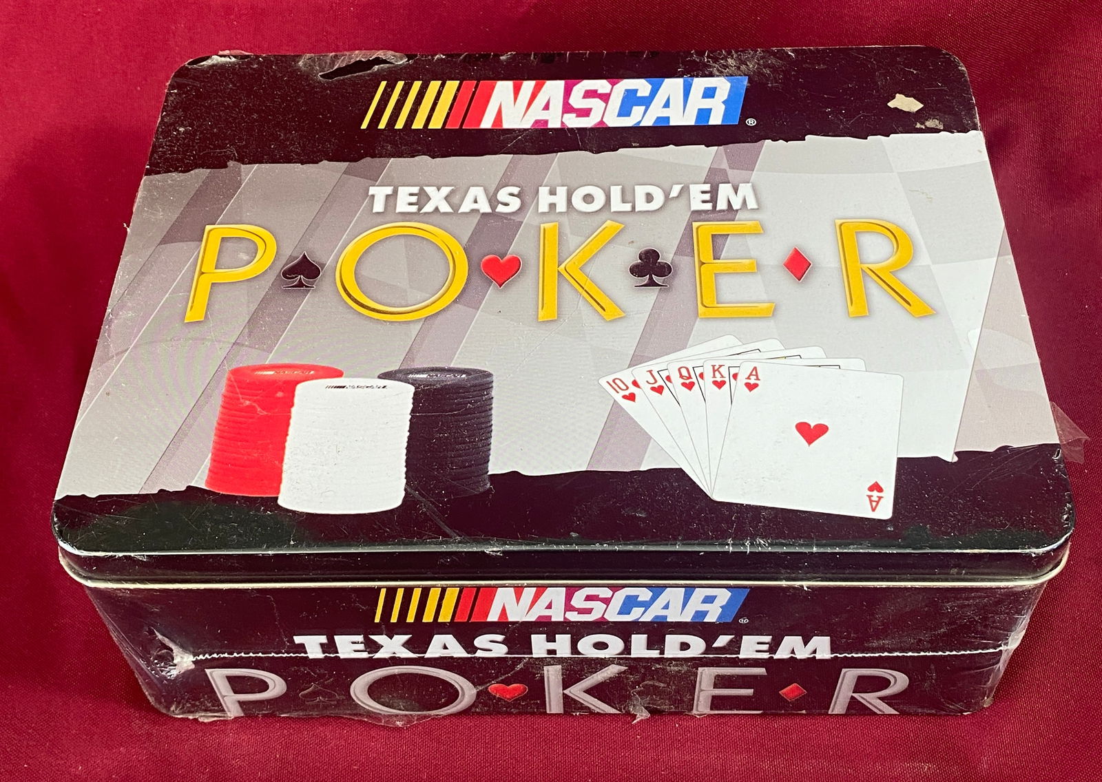 New in Tin Nascar Texas Hold'em Poker Set: New in Tin Nascar Texas Hold'em Poker Set