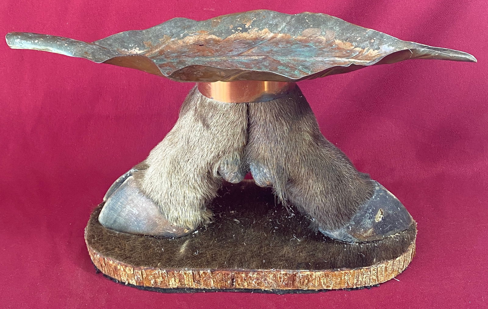 Hoof Animal Base Brass/Copper Leaf Tray: Hoof Animal Base Brass/Copper Leaf Tray