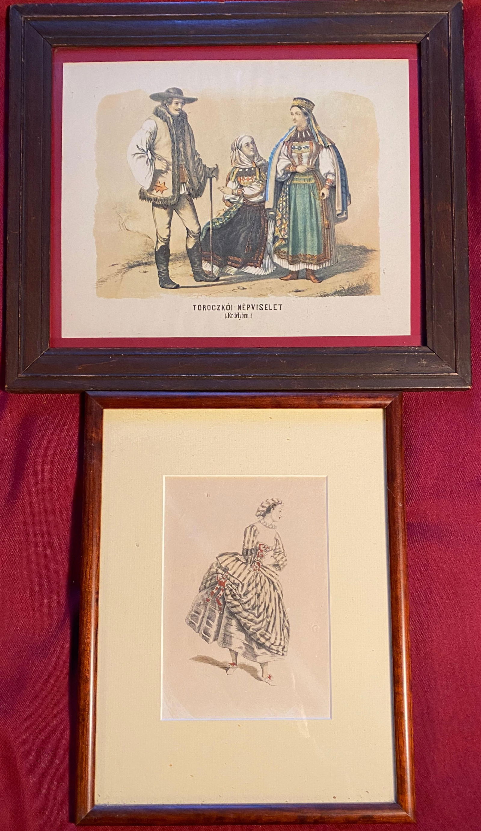 Two Lithograph Prints Matted and Framed - Approx 13"x10" & 12.5"x14.5" (1 of 3)