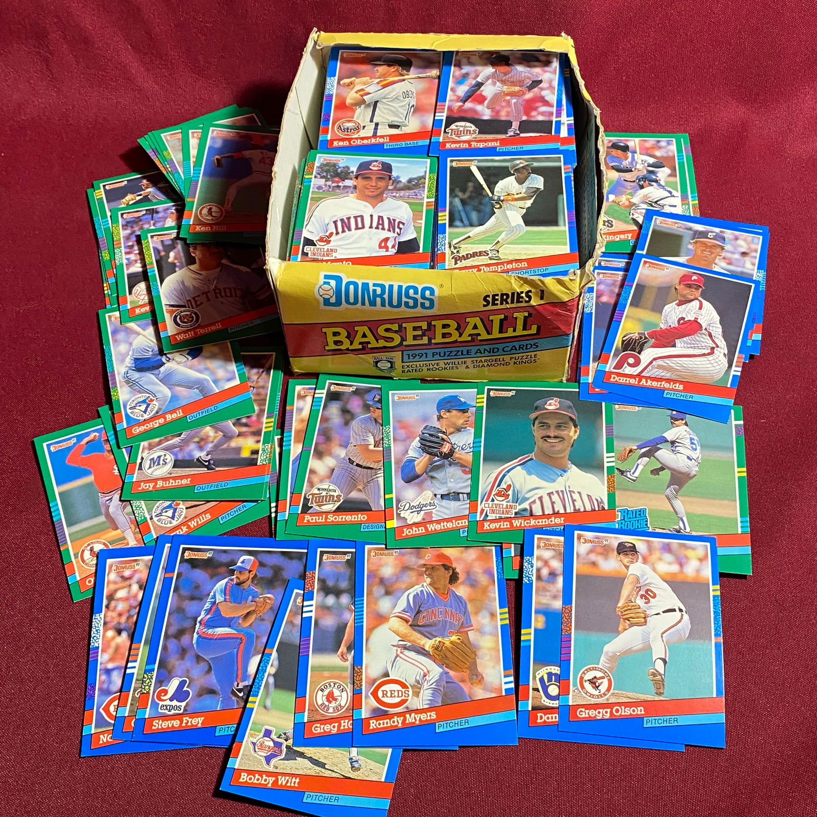 Box Full of Donruss 1991, Etc. Baseball Cards (1 of 10)