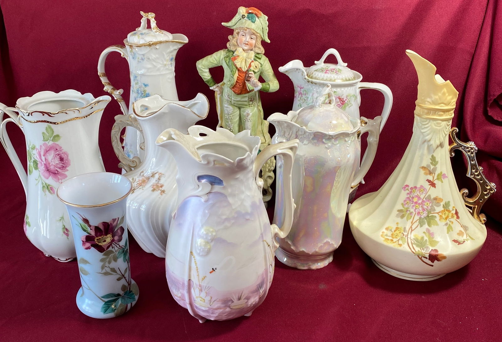 Lot of Antique Chocolate Pots, China Figure, Etc. - Absolutely NO Shipping (1 of 8)