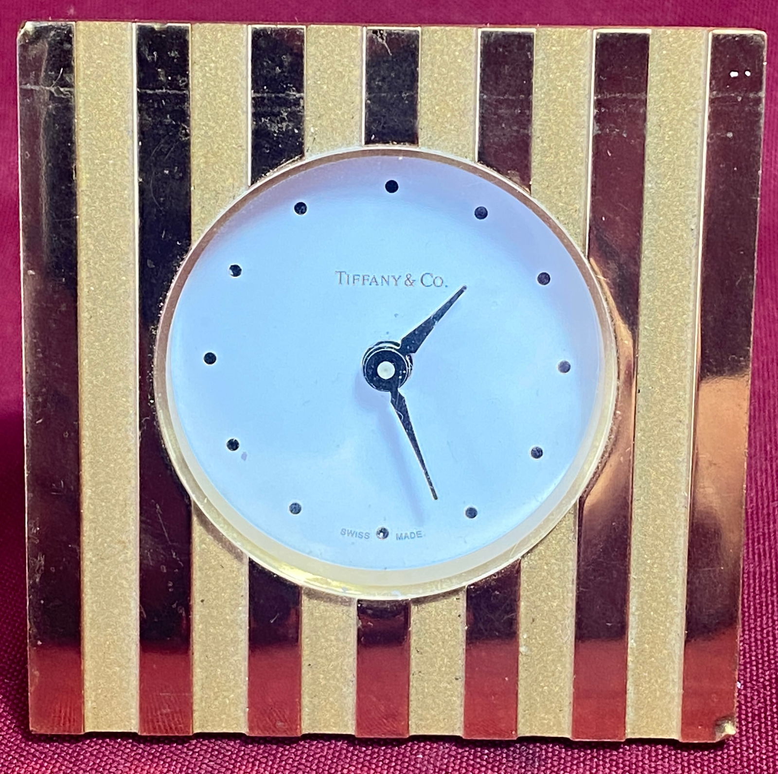 Tiffany & Co. Battery Operated Brass Clock Swiss Made - Untested (1 of 10)