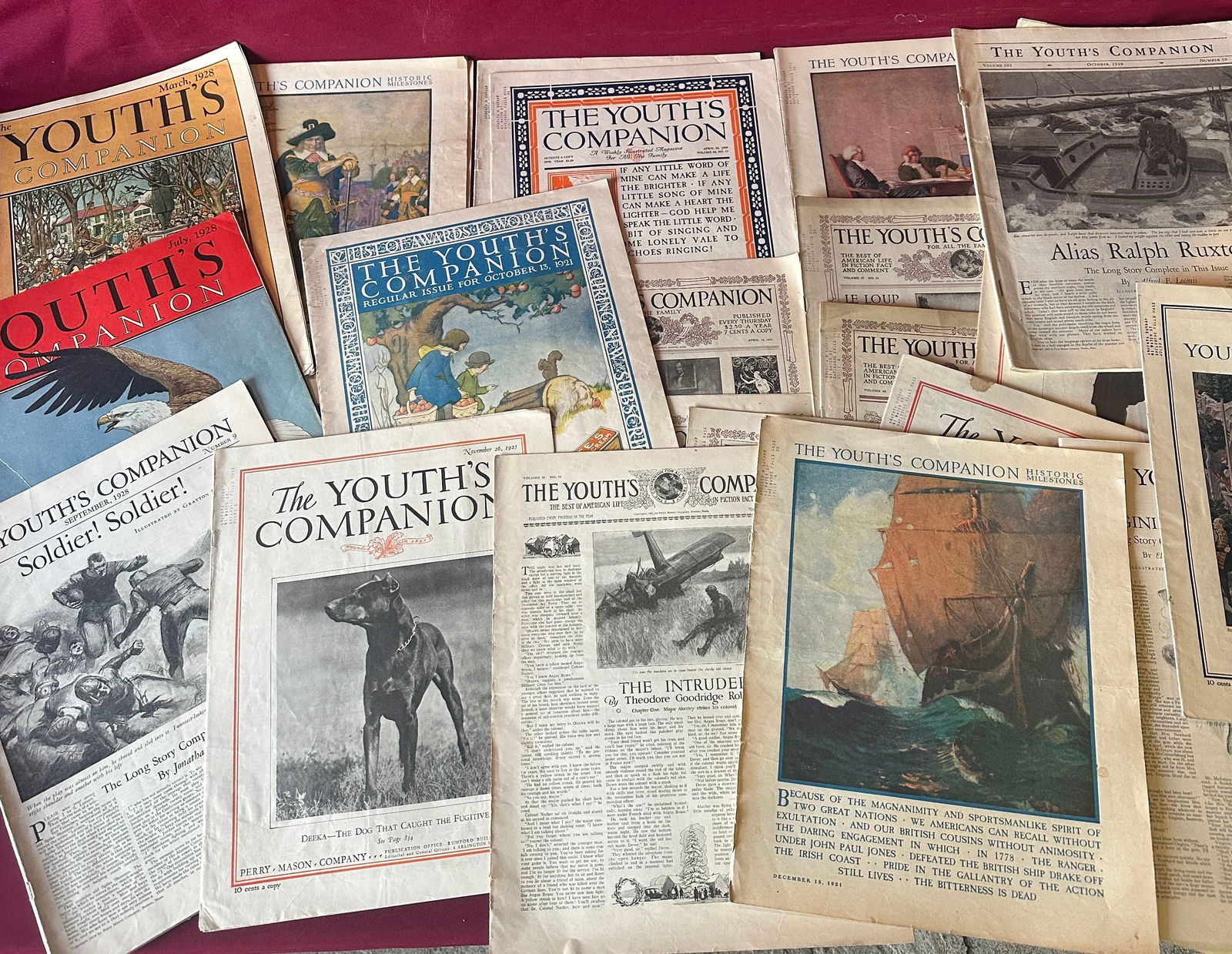 1921-1928 Youth Companion Magazines - Over Twenty (1 of 5)