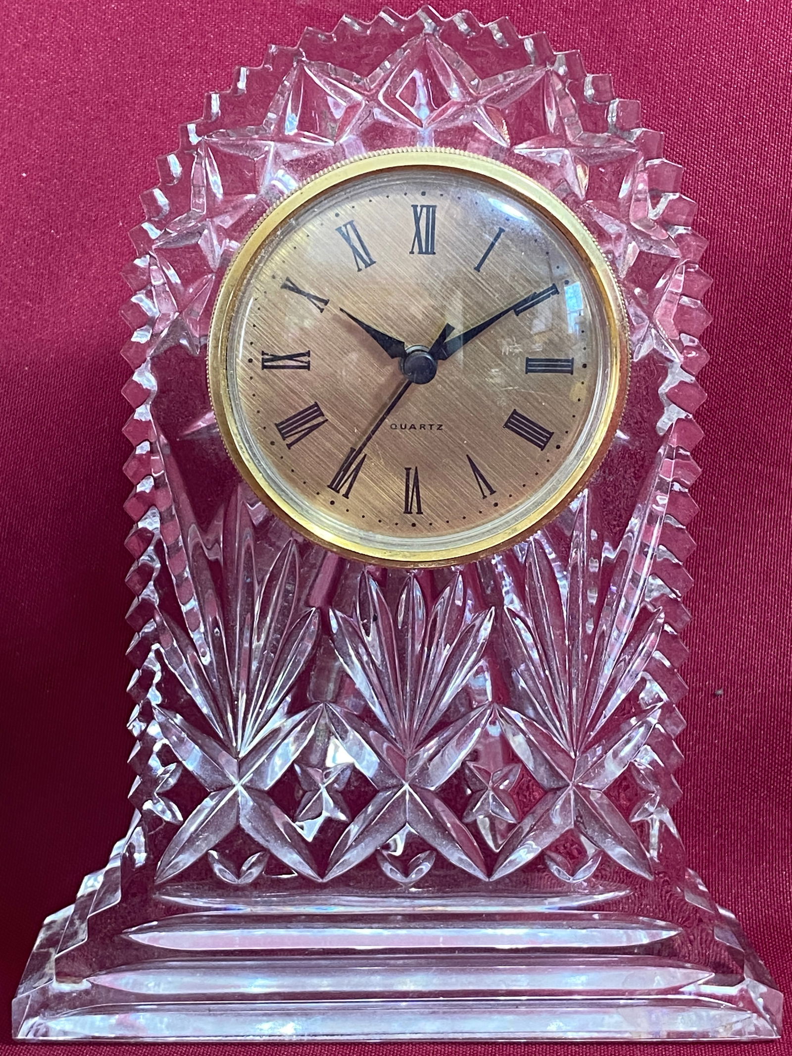 Handcut 24% Full Lead Crystal Royal Limited Battery Operated Clock (1 of 8)