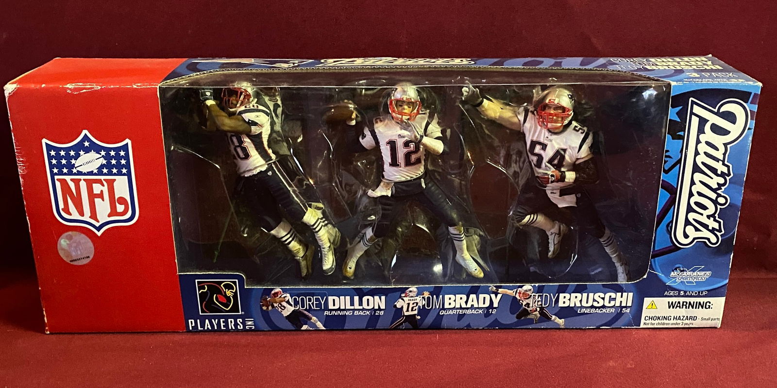 2006 NFL Patriots Players Three Pack Corey Dillon, Tom Brady, Teddy Bruschi (1 of 7)