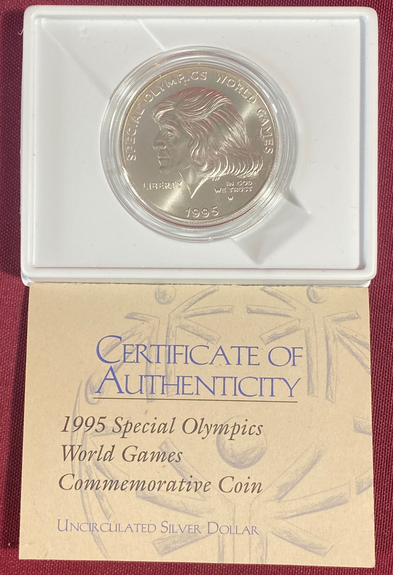 1995-W Special Olympics Commemorative Uncirculated Silver Dollar (1 of 4)