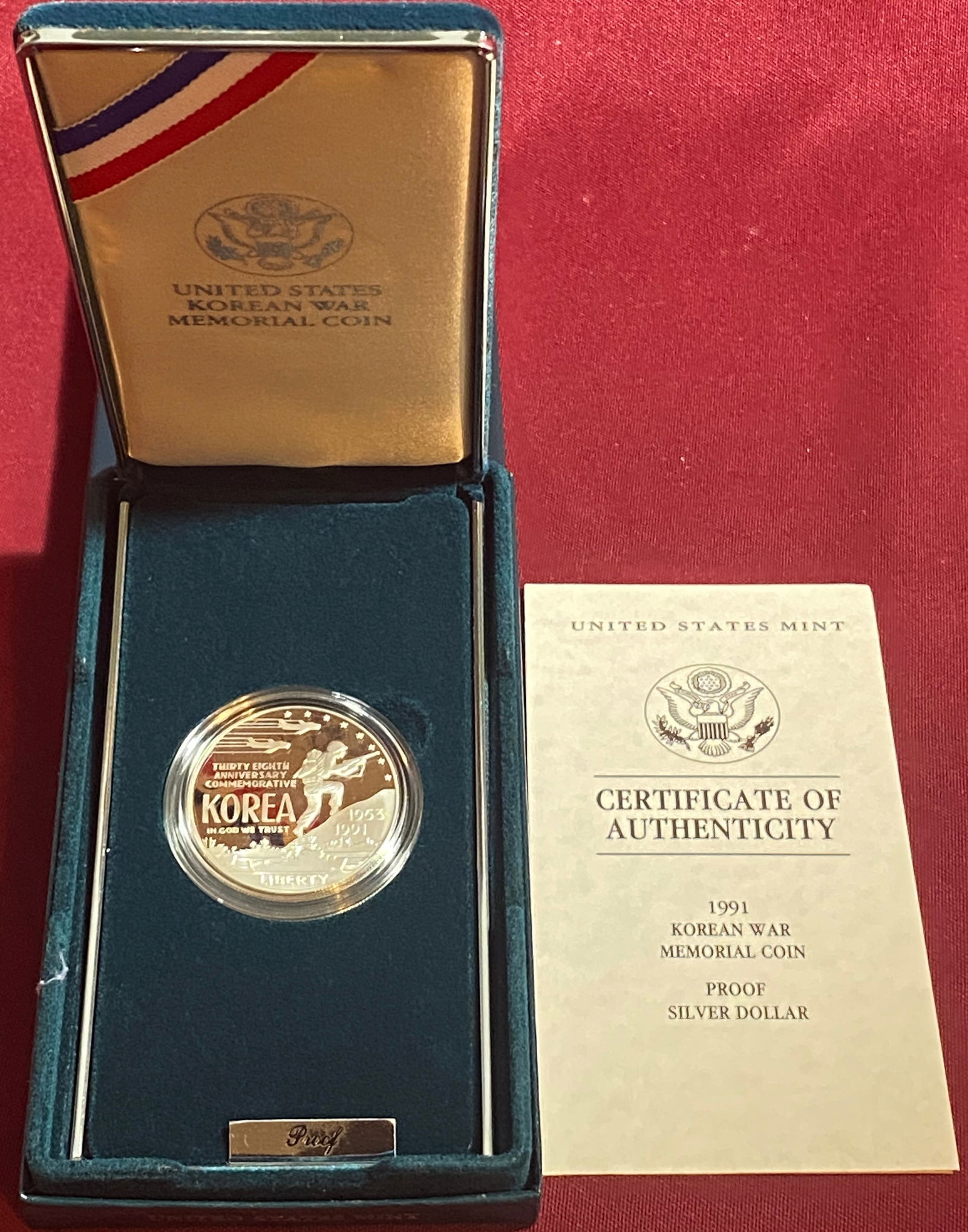 1991 Korean War Commemorative Proof Silver Dollar (1 of 4)