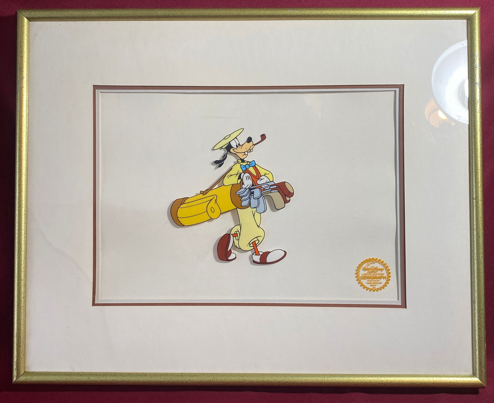 Walt Disney Limited Edition Serigraph from Original 'How to Play Golf' Art - Matted and Framed with (1 of 11)