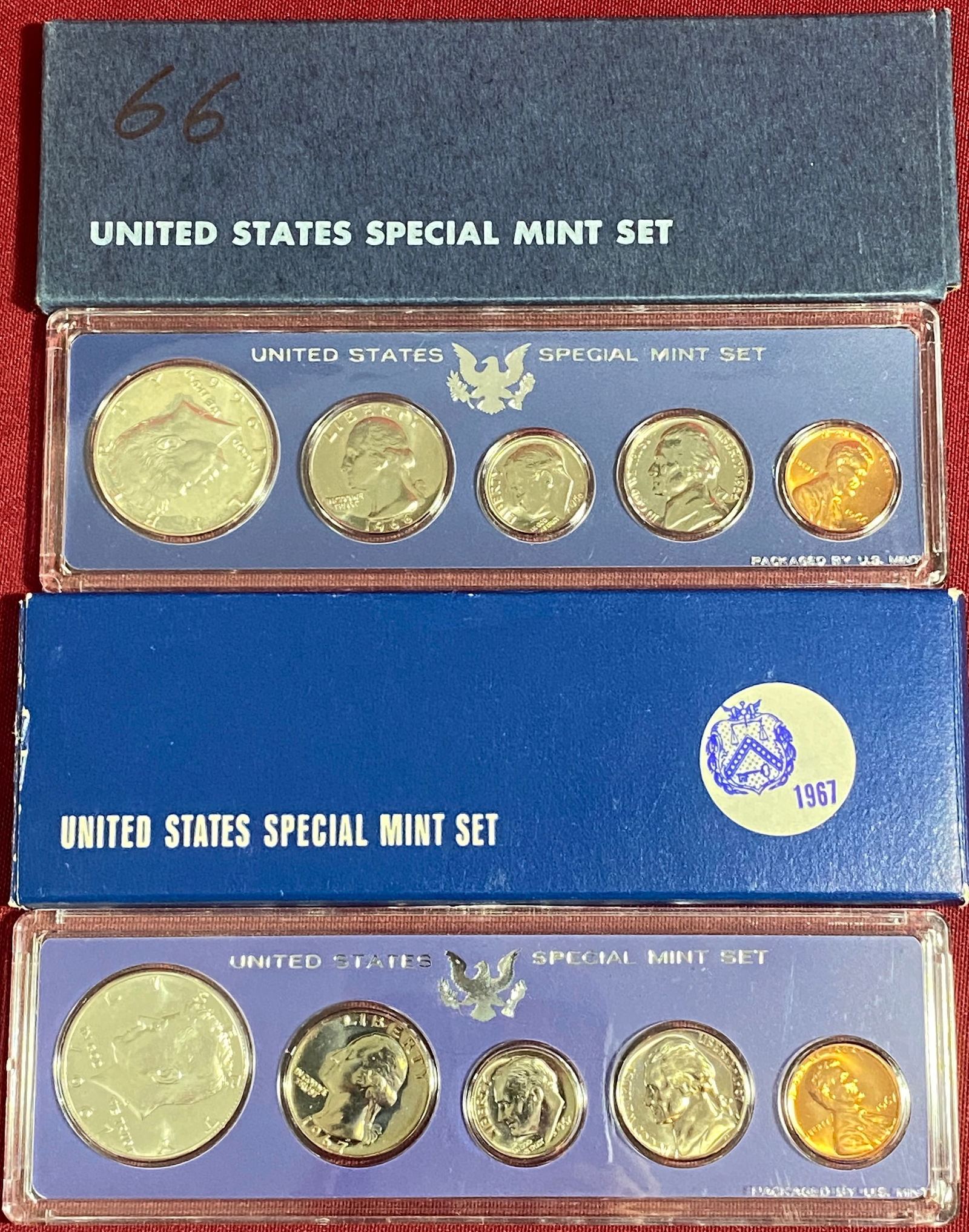 Two U.S. Mint Special Mint Sets - 1966 & 1967 (1 of 4)