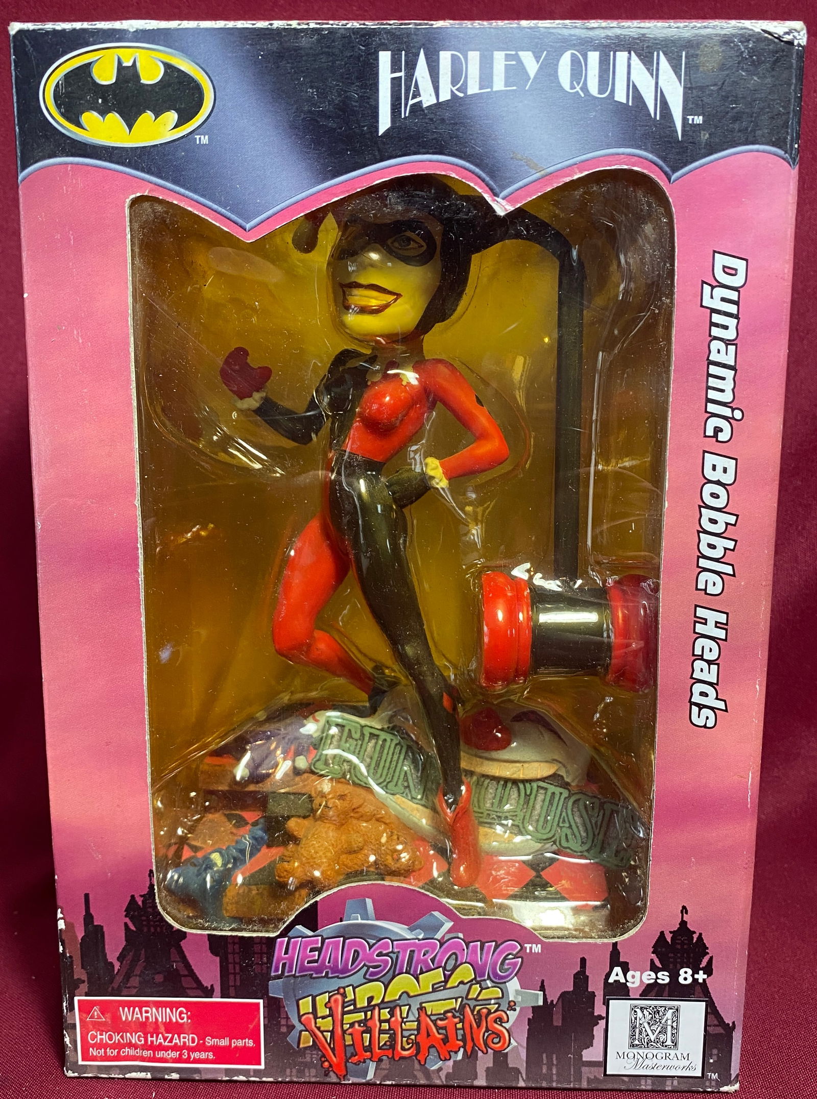 2005 Monogram Masterworks Harley Quinn Dynamic Bobblehead in Box - Headstrong Villains Series (1 of 12)
