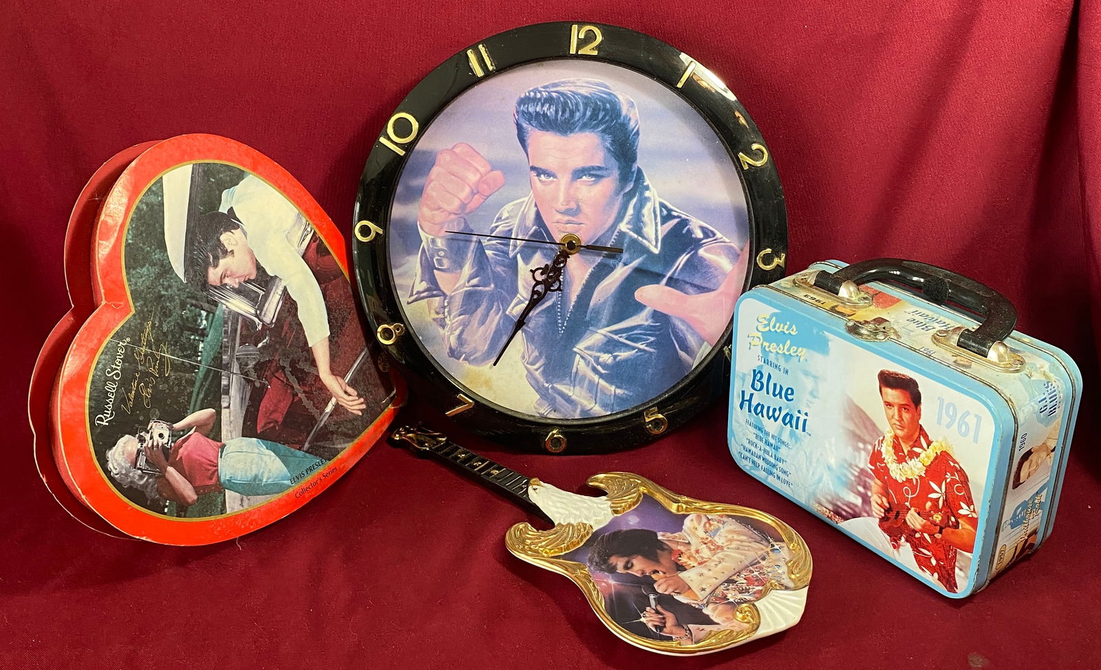 Various Elvis Presley Collectibles - Clock, Lunchbox, Etc. (1 of 8)