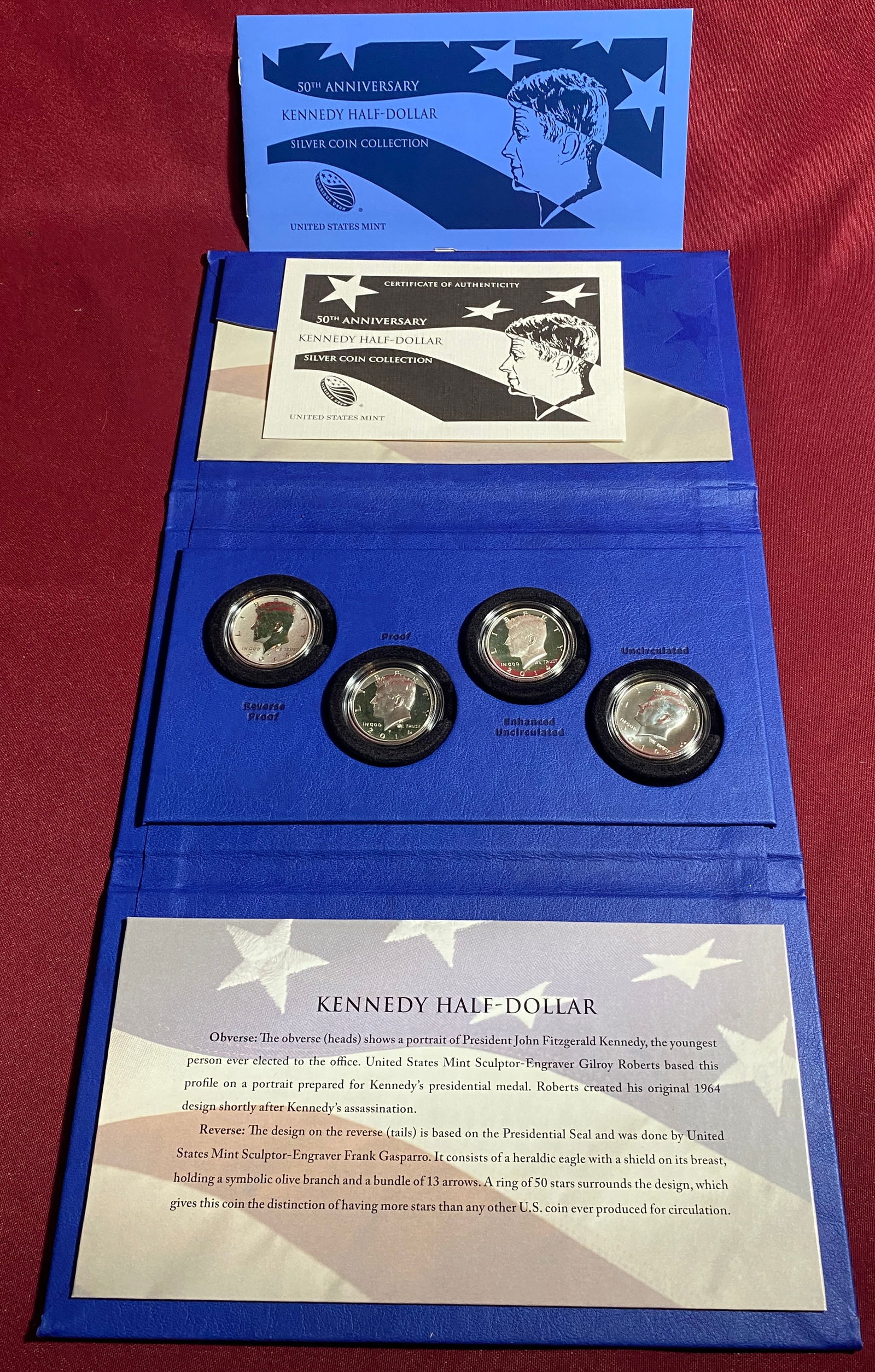 50th Anniversary Kennedy Silver Half Dollar Coin Collection (1 of 7)
