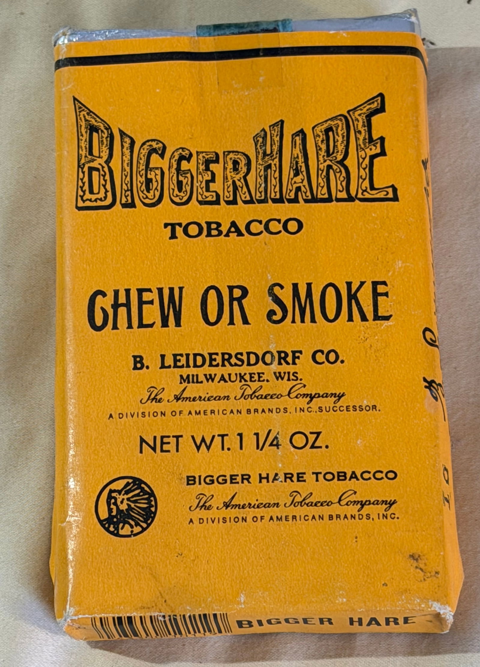 Bigger Hare Tobacco Chew or Smoke Advertisement Pack (1 of 4)