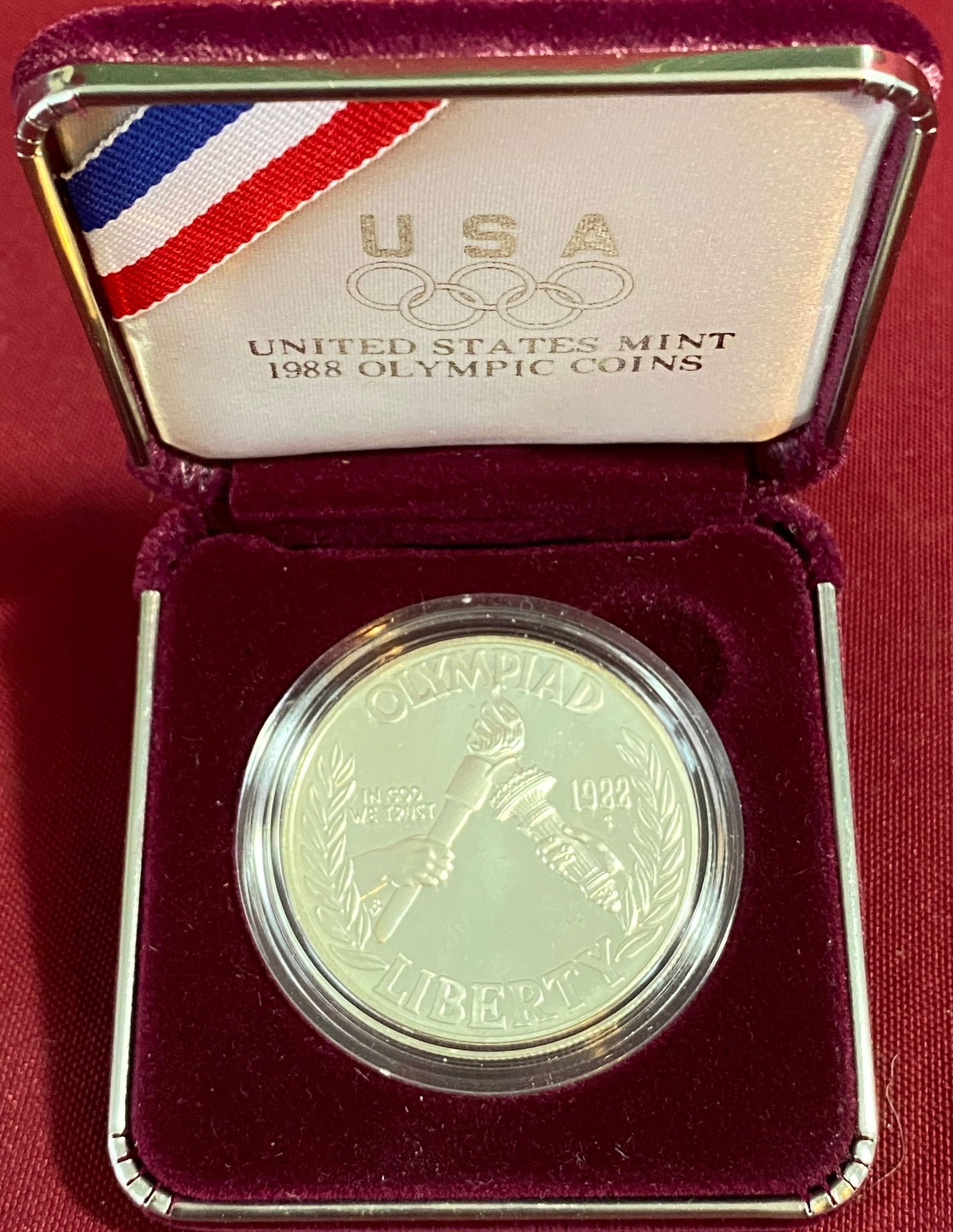 1988-S Olympics Commemorative Silver Dollar (1 of 3)