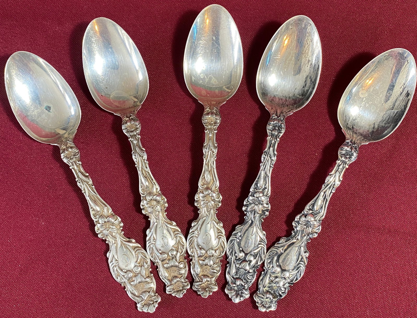 Five Sterling Silver Spoons - 152 Grams - Stetson & Crouse (1 of 6)