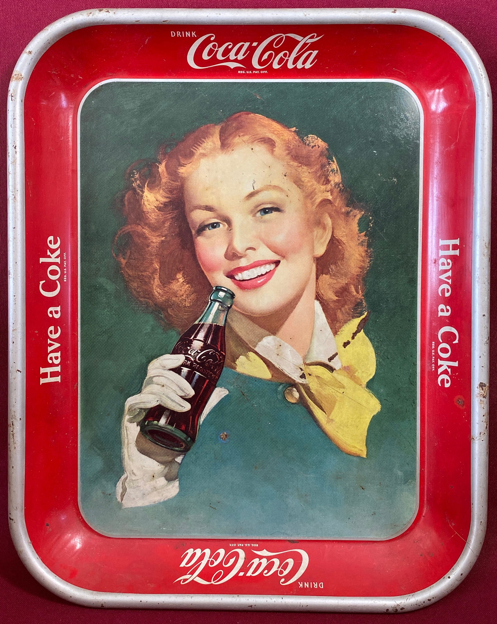 Vintage 1948 Coca Cola Advertising Tray (1 of 5)