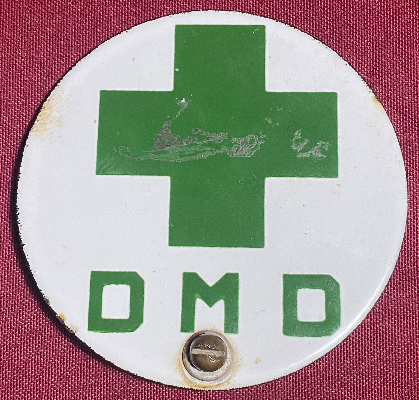 Enameled DMD (Drs Tag) License Plate Topper (1 of 3)