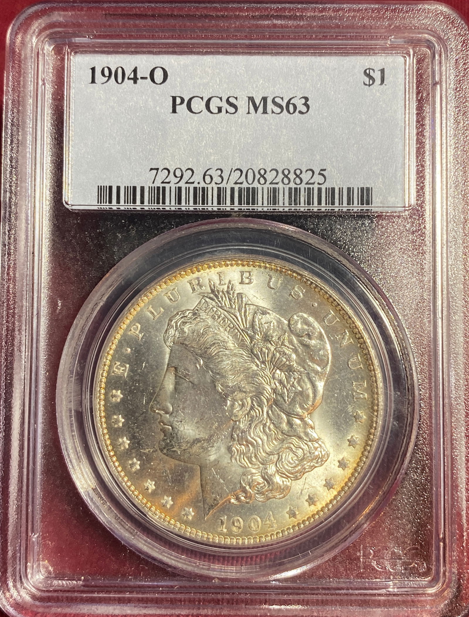 Graded 1904-O Morgan Silver Dollar - MS63 by PCGS (1 of 3)