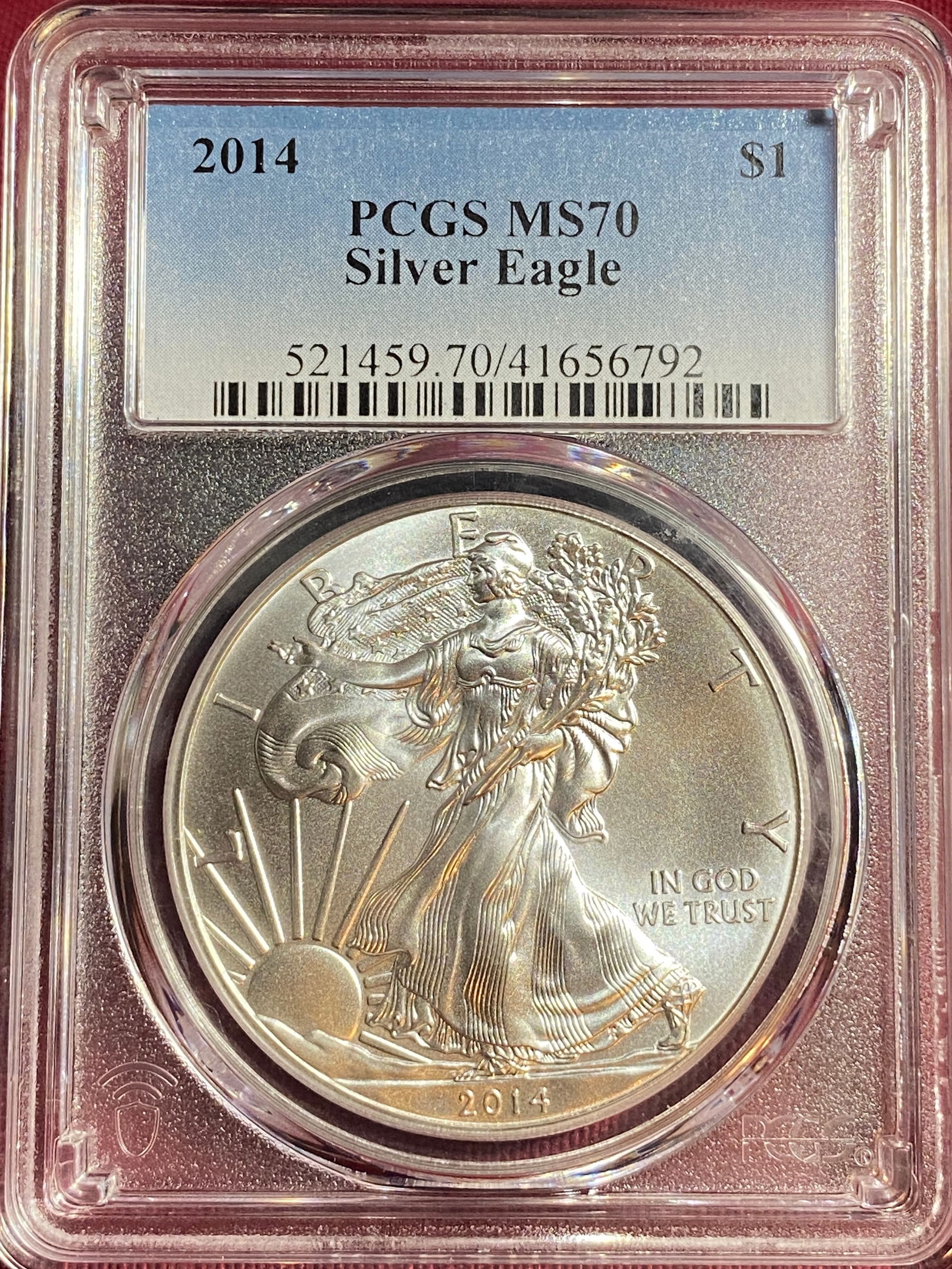 Graded 2015 One Ounce .999 Fine Silver Eagle - MS70 by PCGS (1 of 3)