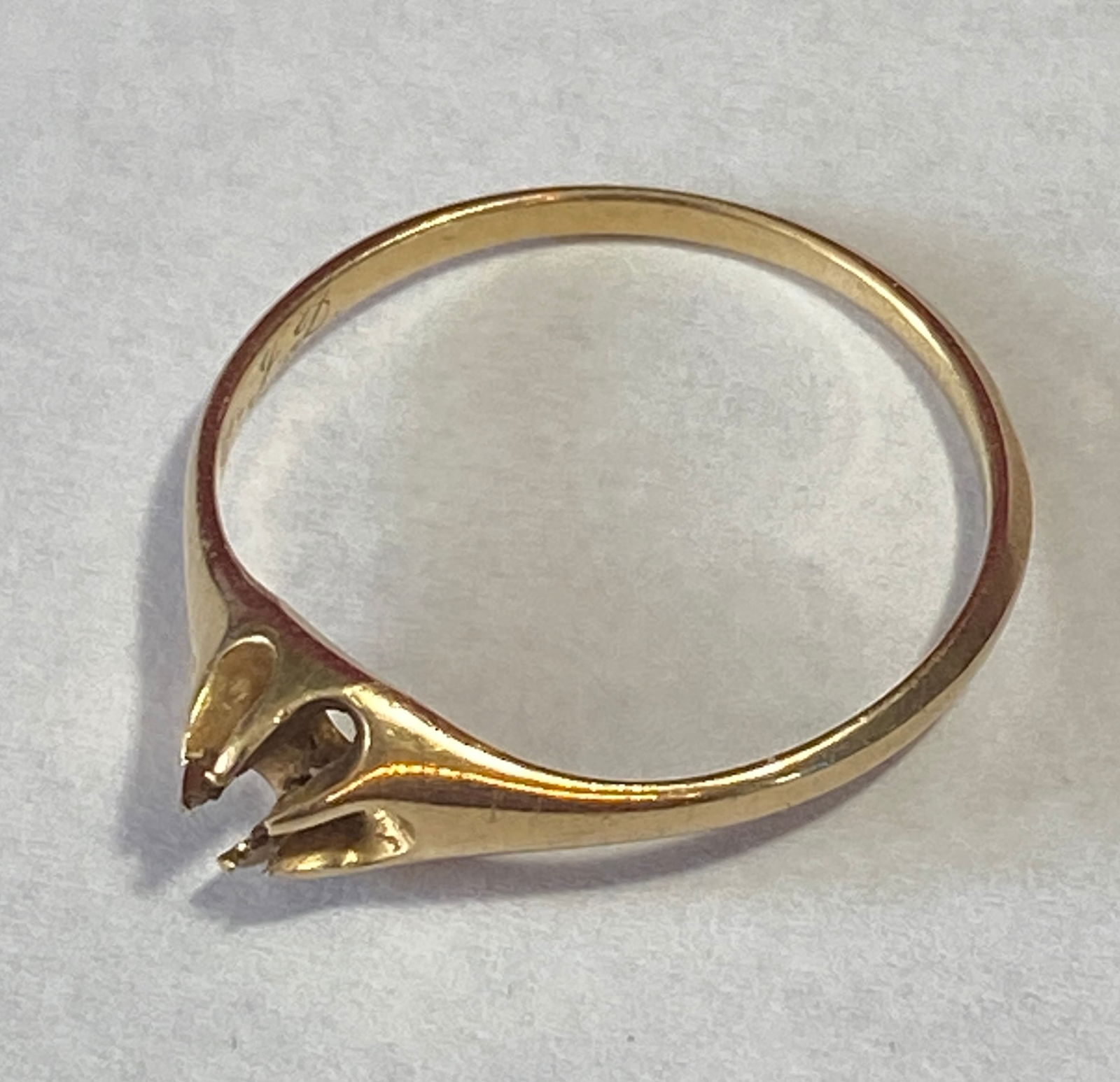14K Tested Gold Ring - No Stone - Size 6.25 - 1.52 Grams (1 of 7)
