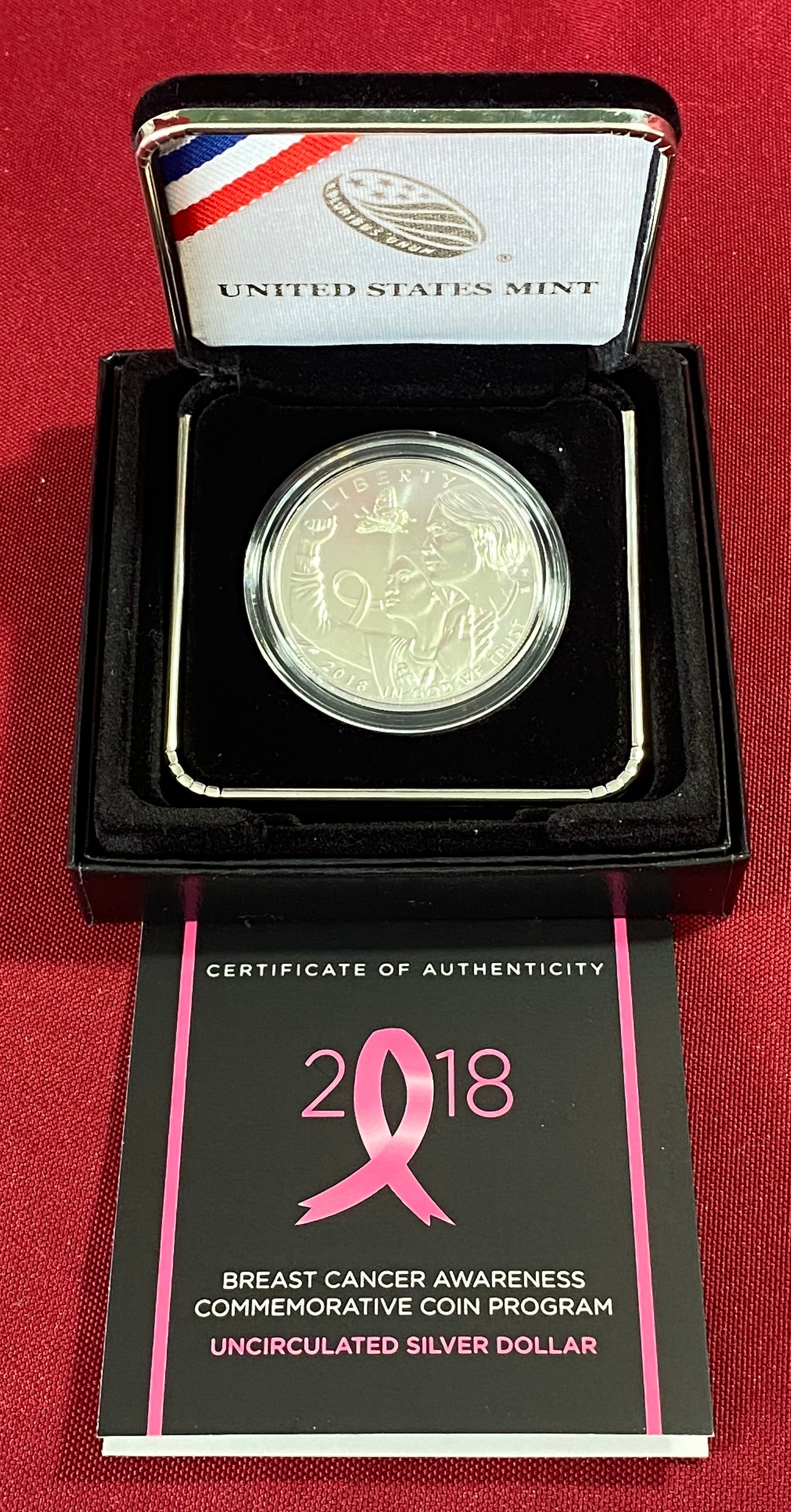 2018 Breast Cancer Awareness Commemorative Silver Dollar (1 of 4)