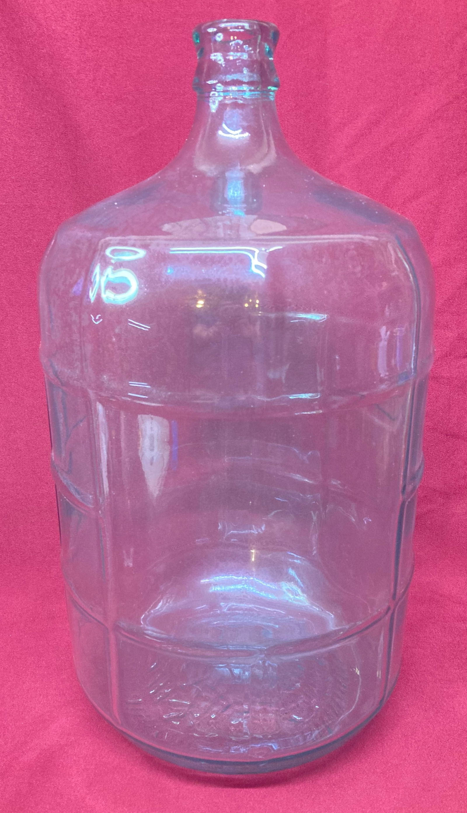 Heavy Five Gallon Square Pattern Glass Jug - Made in Italy - Absolutely No Shipping (1 of 3)