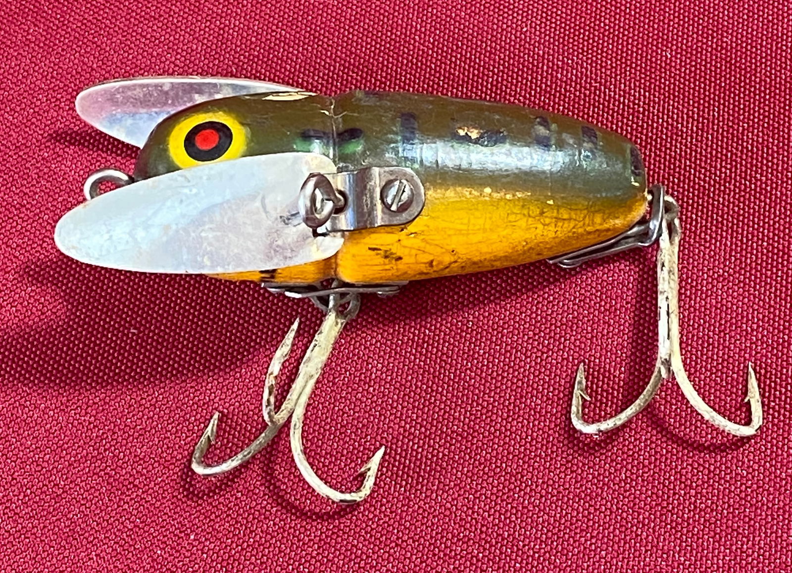 Older Wooden Heddon Crazy Crawler Fishing Lure (1 of 8)