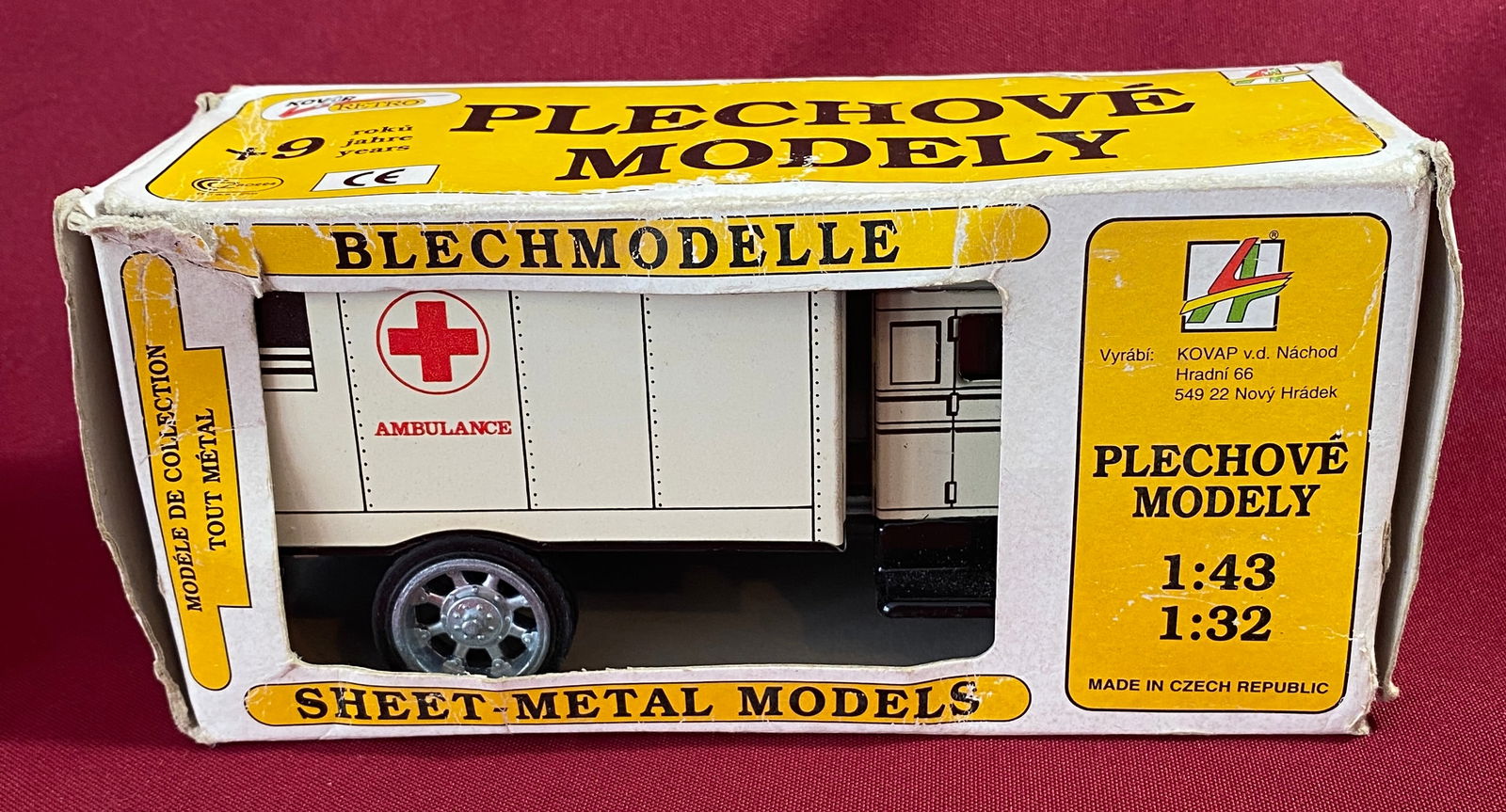 Vintage Kovap Hawkey Tin Toy Ambulance in Box - Made in Check Republic (1 of 6)