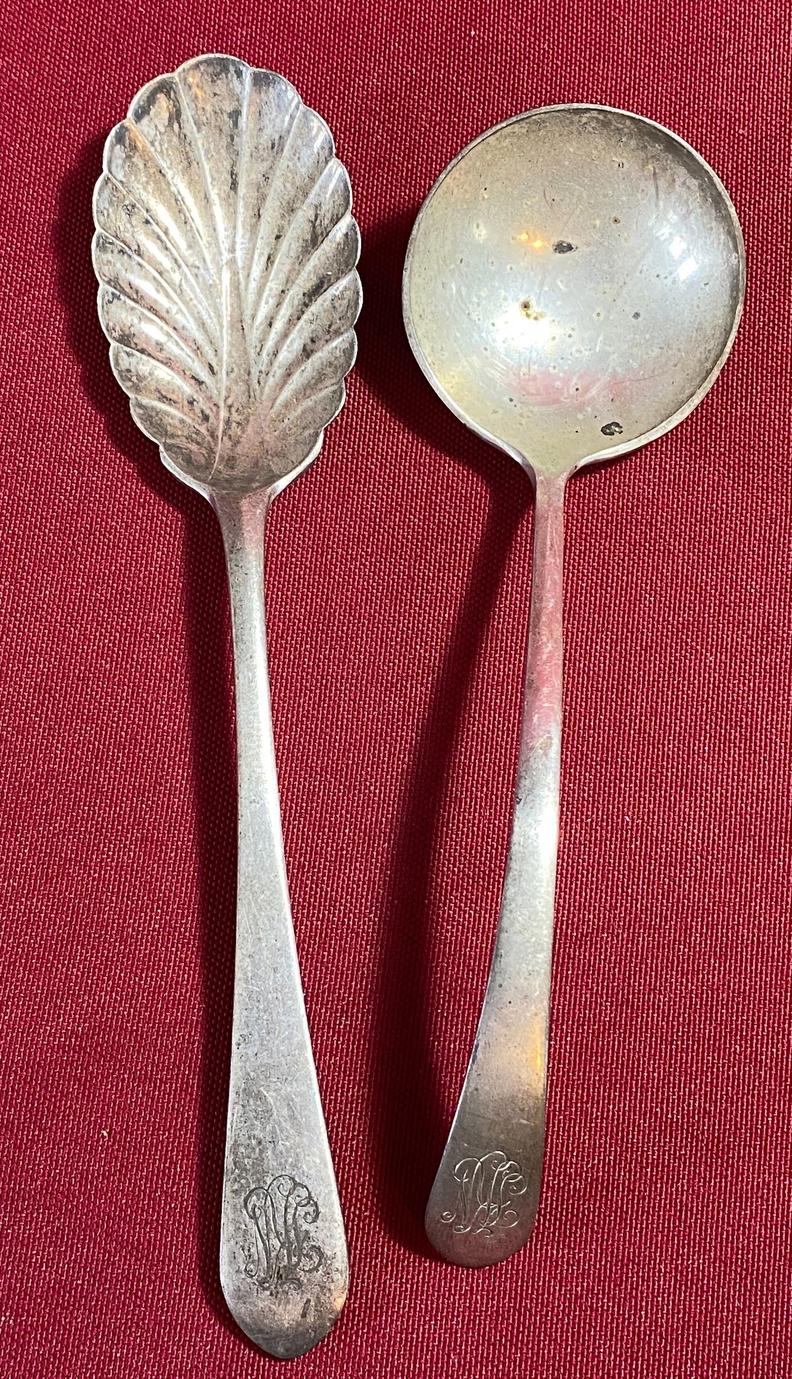 Two Sterling Silver Marked Spoons - 57 Grams (1 of 6)