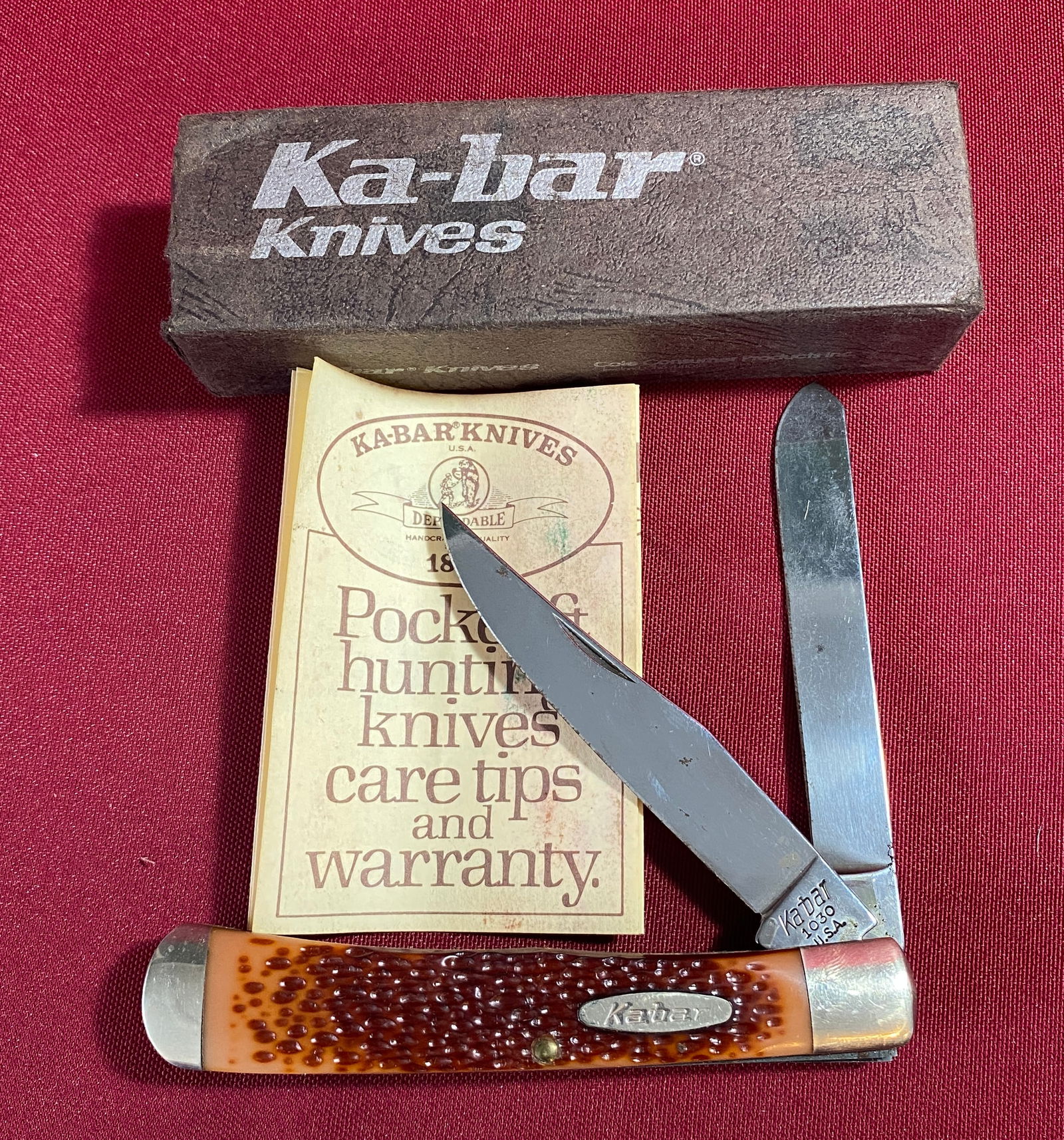 Ka-Bar 10-30 Two Blade Jackknife in Box: Ka-Bar 10-30 Two Blade Jackknife in Box
