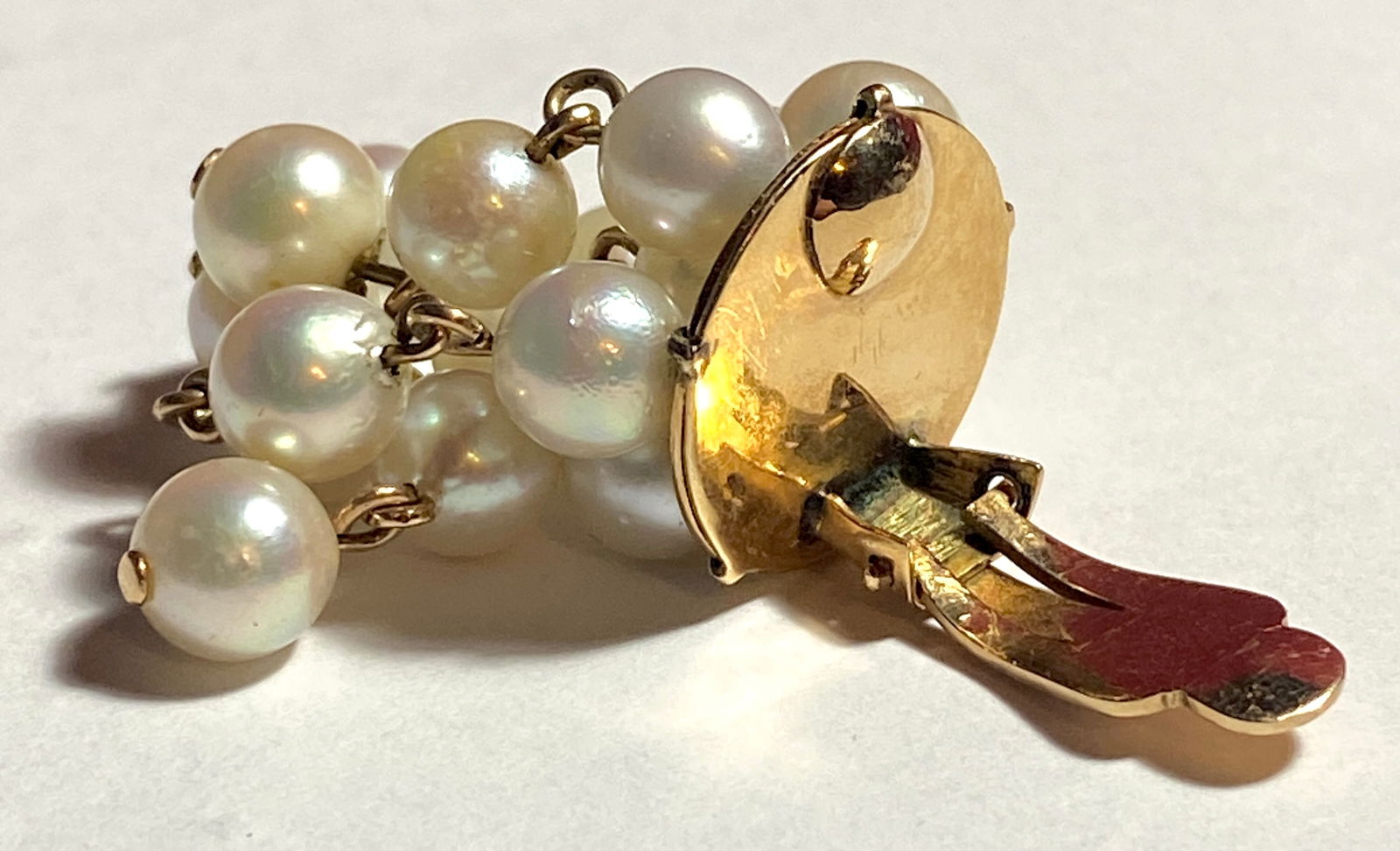 14K Gold Backed Pearl Earring - 11.81 Grams (1 of 6)