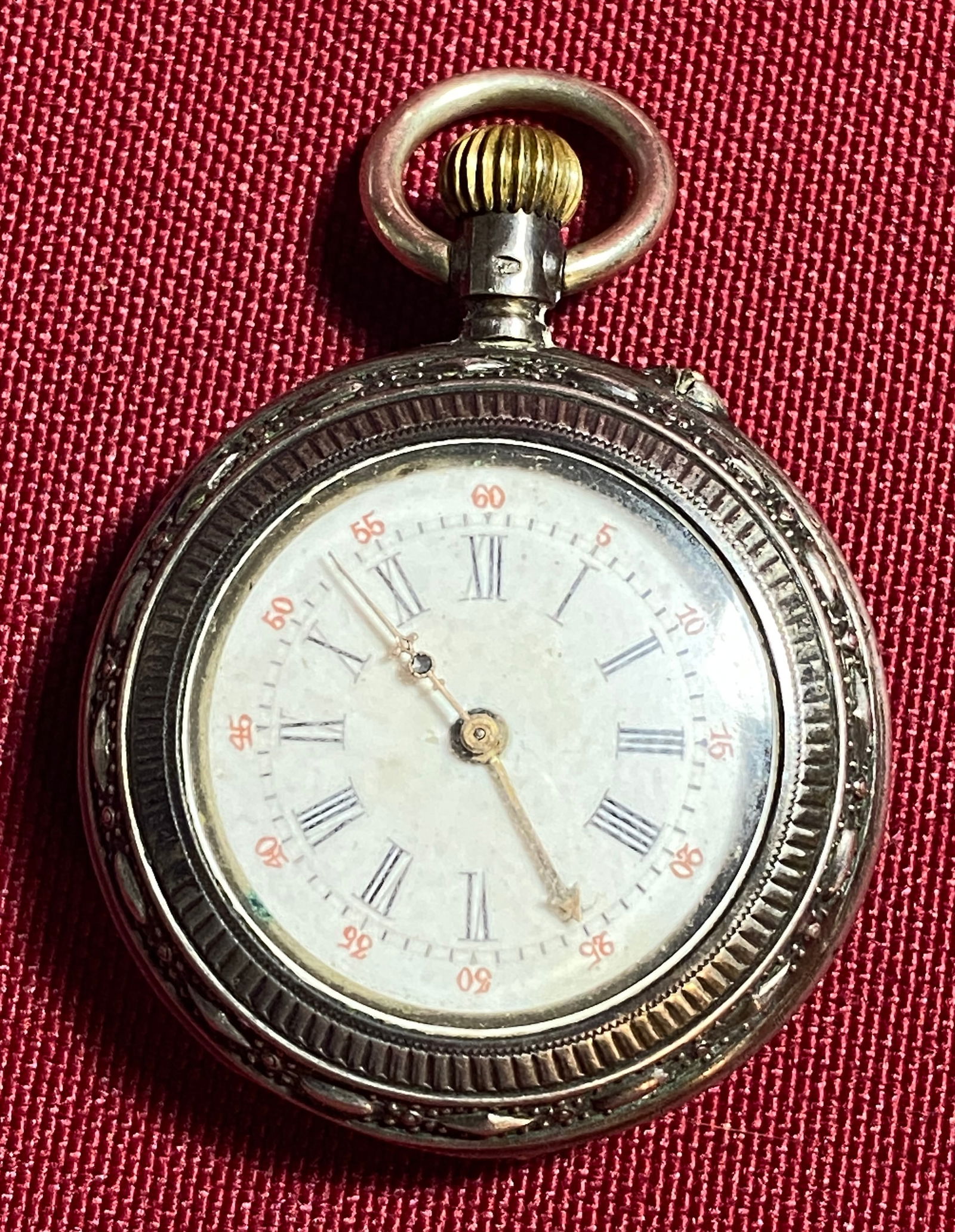 Antique Ornate Engraved .800 Silver Marked Pocketwatch - #61363 - (1 of 8)