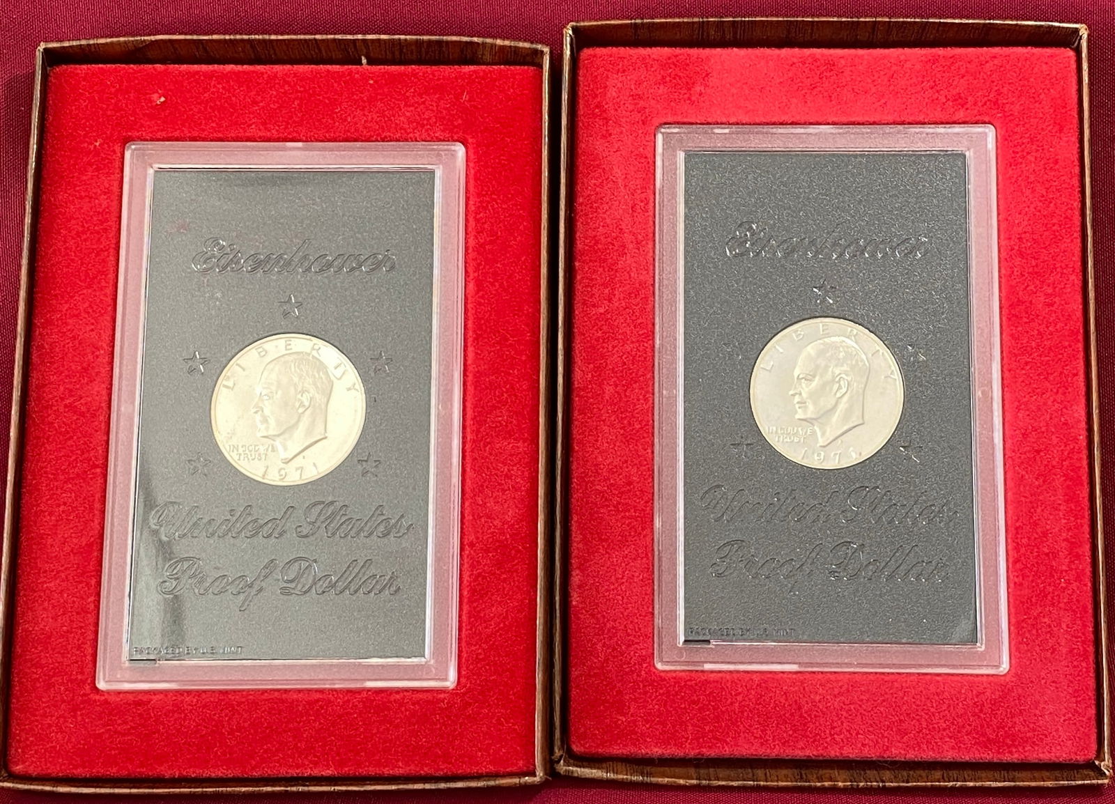 Two 1971-S Eisenhower Proof Silver Dollars (1 of 5)