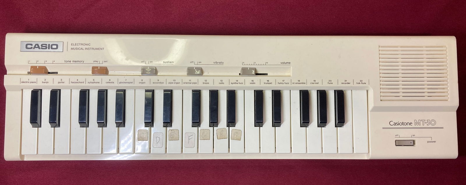 Vintage Casiotone Keyboard MT-30 - Works Well - Absolutely No Shipping (1 of 6)