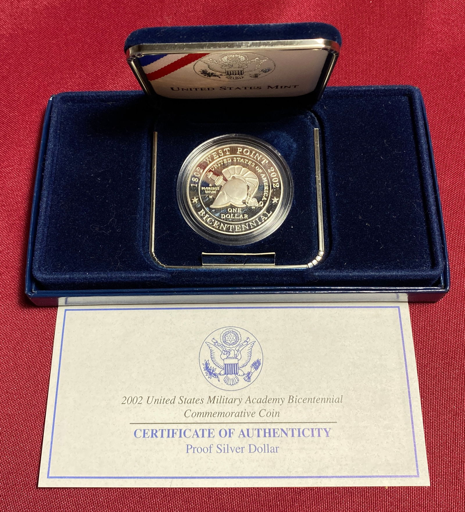 2002 U.S. Military Academy Commemorative Proof Silver Dollar (1 of 4)