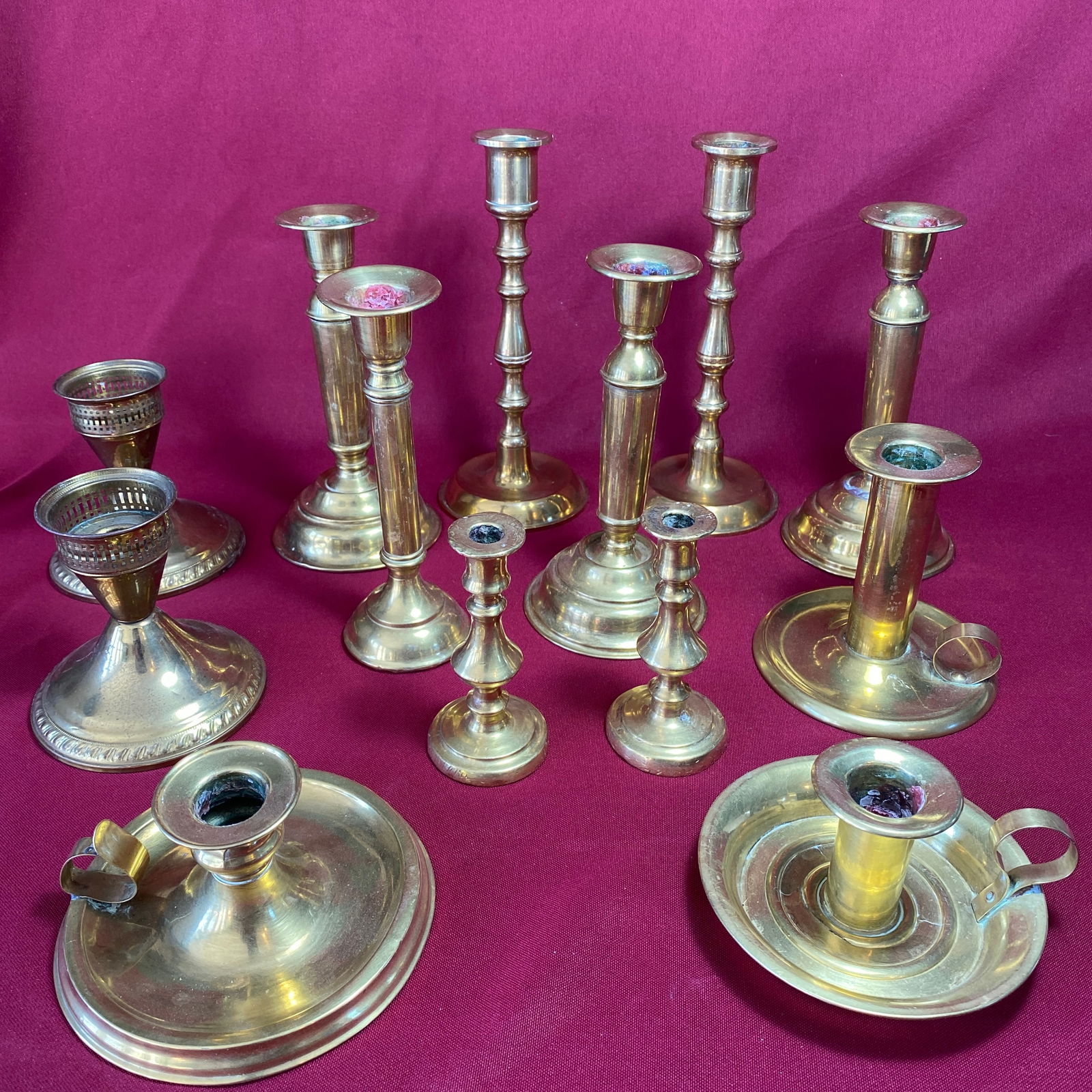 Brass Candlesticks - Various Sizes, Styles, and Conditions (1 of 6)