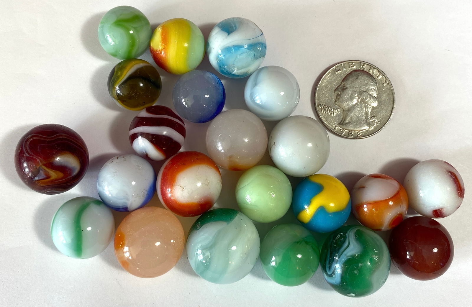 Several Older Glass Marbles - Various Sizes and Styles (1 of 6)